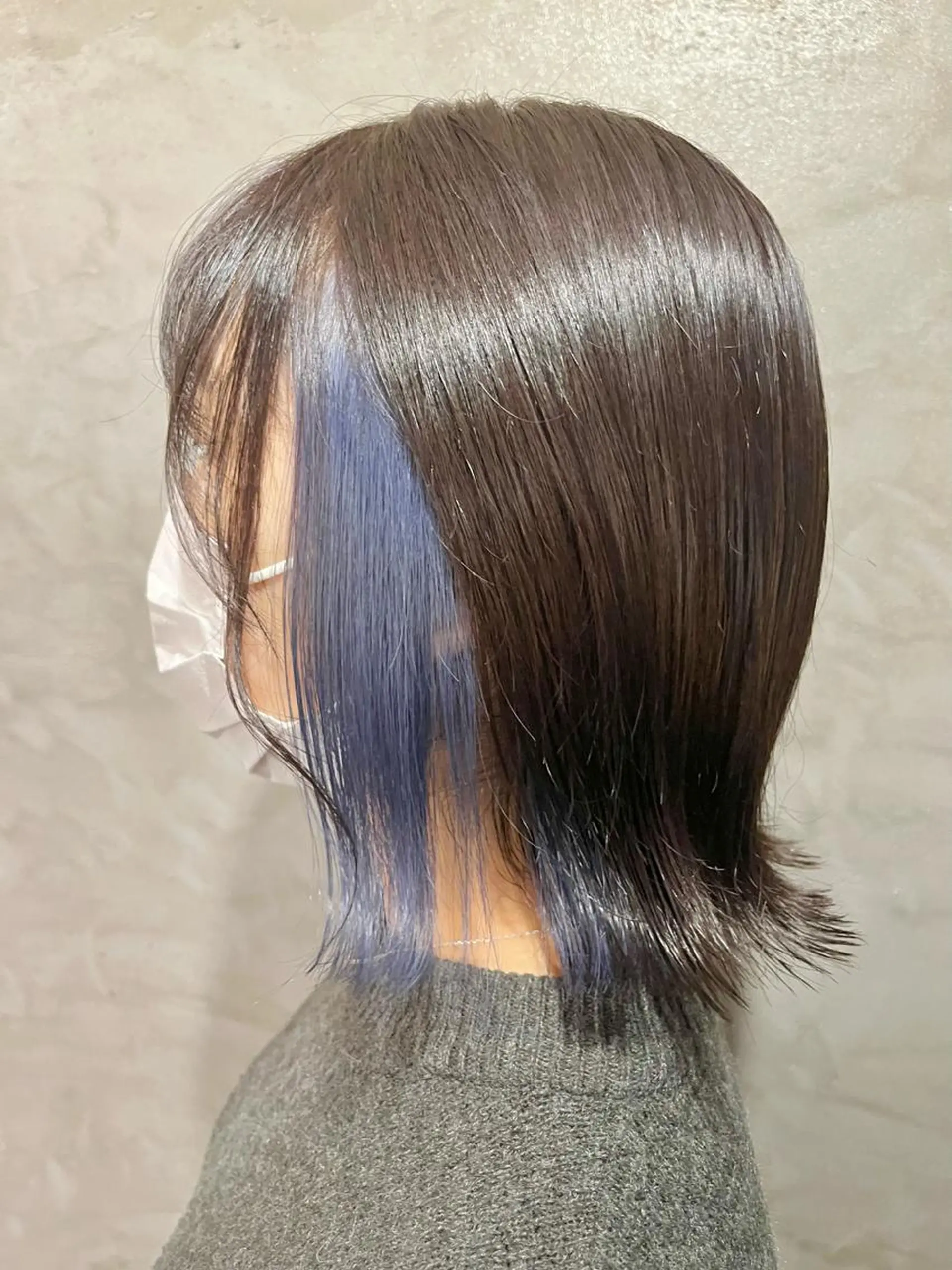 ミディアム カラー ブルーカラー ヘアカラー FUJINO RYOのヘアスタイル