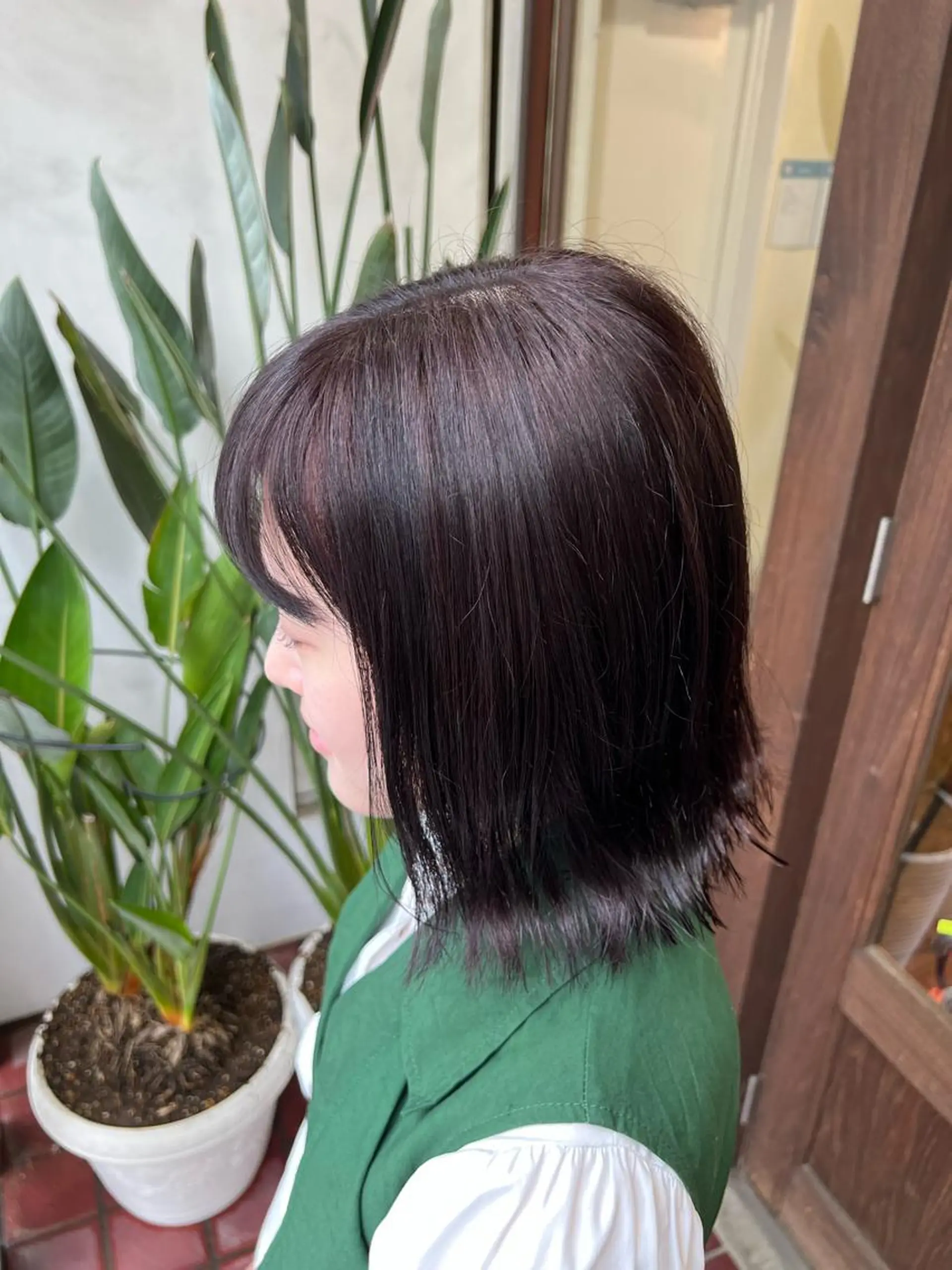 ミディアム カラー ブリーチ ブリーチなしカラー バイオレットカラー トリートメント ヘアカラー トリートメント ヘッドスパ ブリーチカラー🦖 岡部木乃夏のヘアスタイル