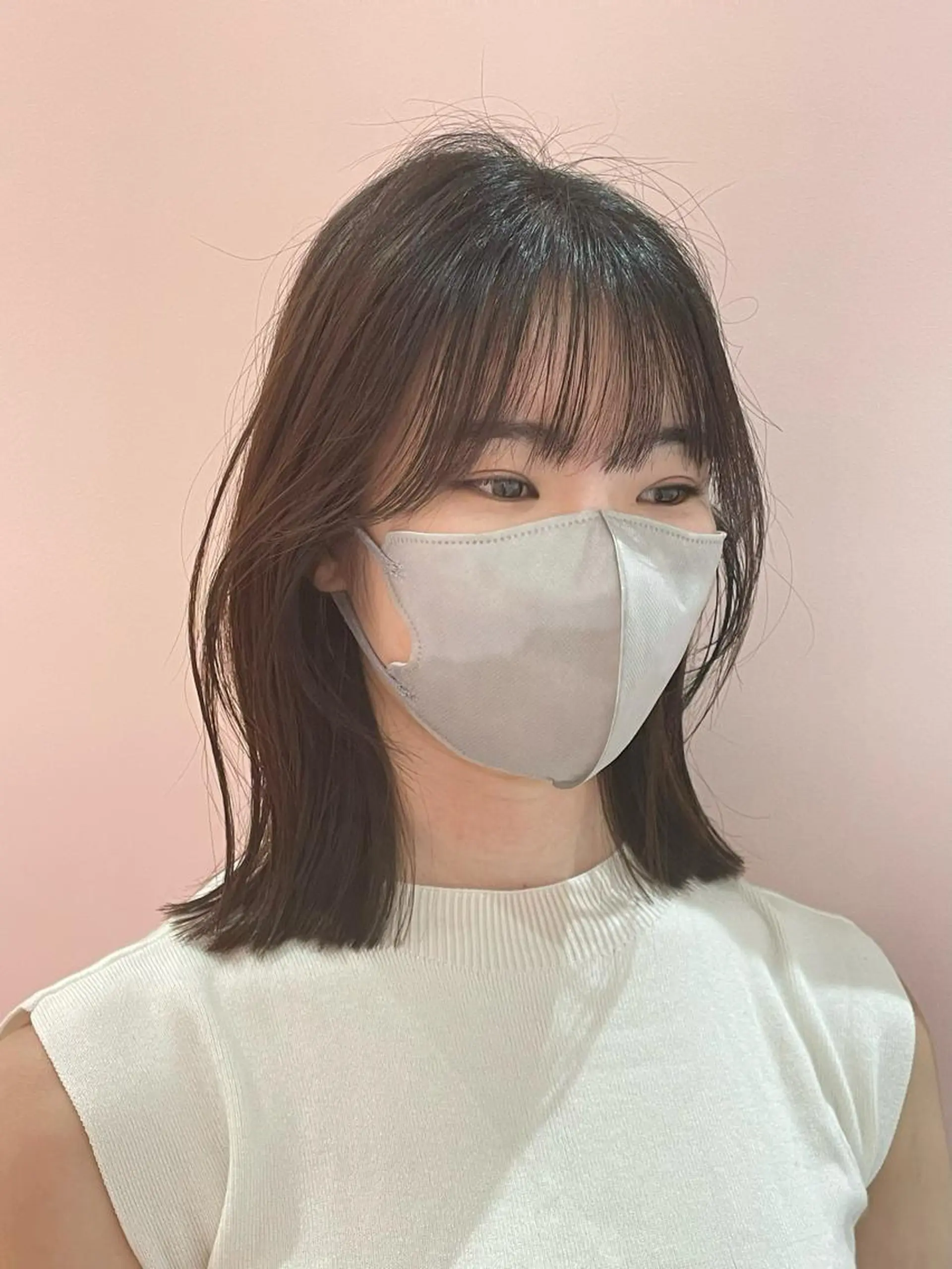 ミディアム ボブ カット ヘアカラー トリートメント ❤︎︎韓国ヘア❤︎︎ 𝑺𝒉𝒊𝒉𝒐のヘアスタイル