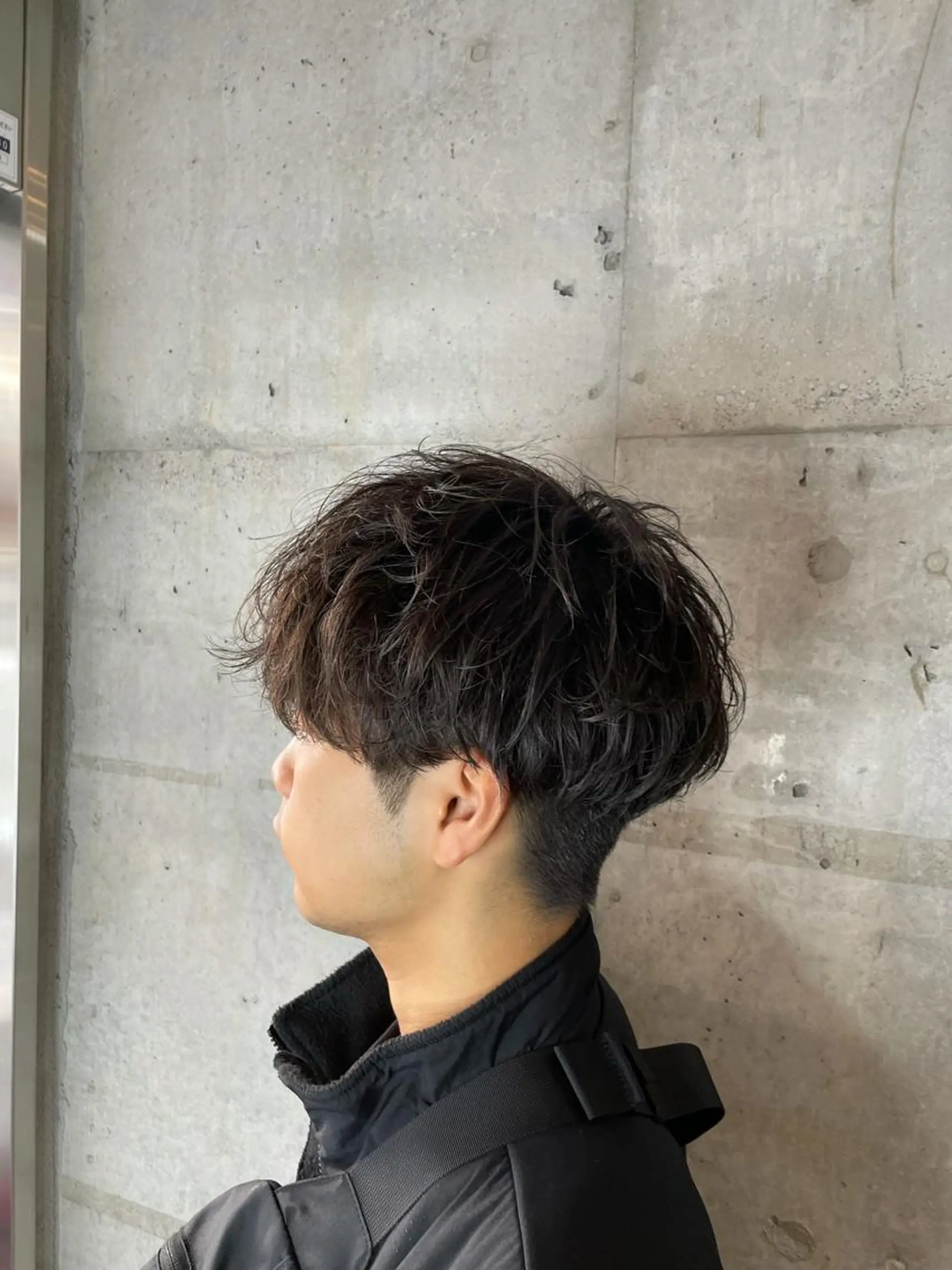 メンズ マッシュ 刈り上げ カット パーマ ヘアセット フリーランスシェアサロンルレイル所属・心斎橋/メンズ /ルレイル/地形真希のヘアスタイル