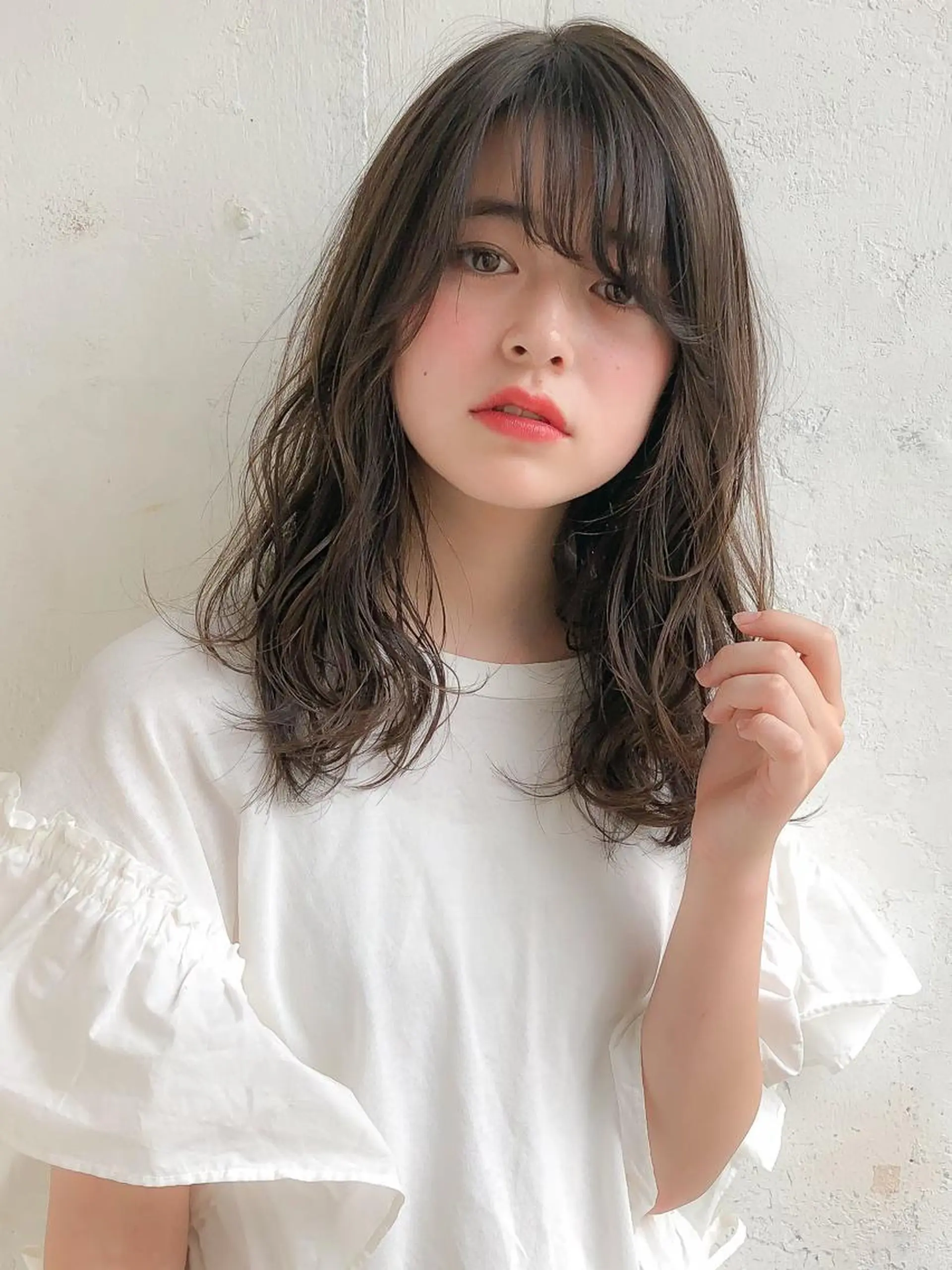 ミディアム カラー パーマ カット ヘアカラー Arumeria ❄️富澤翼❄️のヘアスタイル