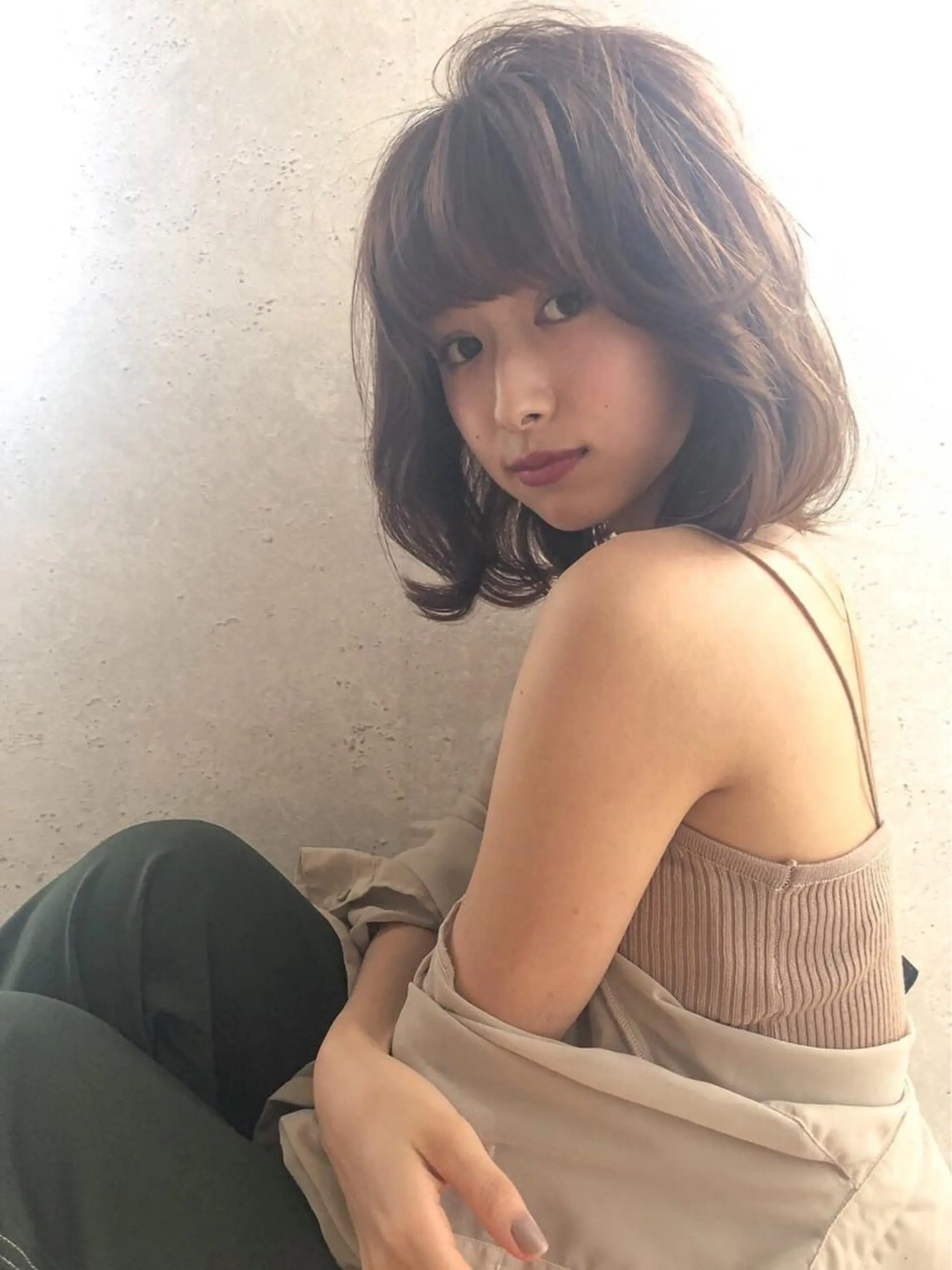 ミディアム ショート/ボブ/ パーマ/柏原良亮のヘアスタイル