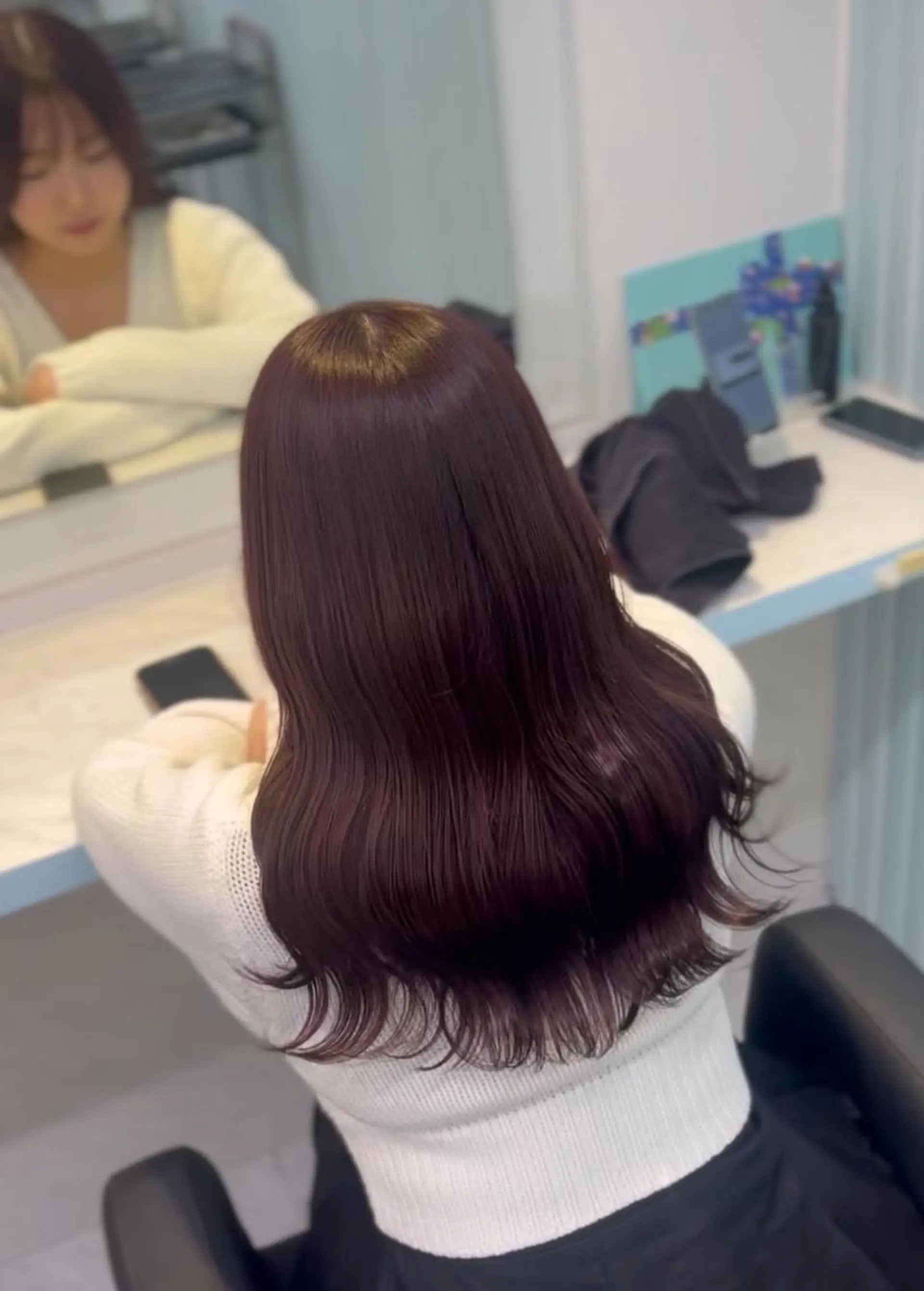 カラー ブリーチなし🍒中韓 /暖色系🍒のヘアスタイル