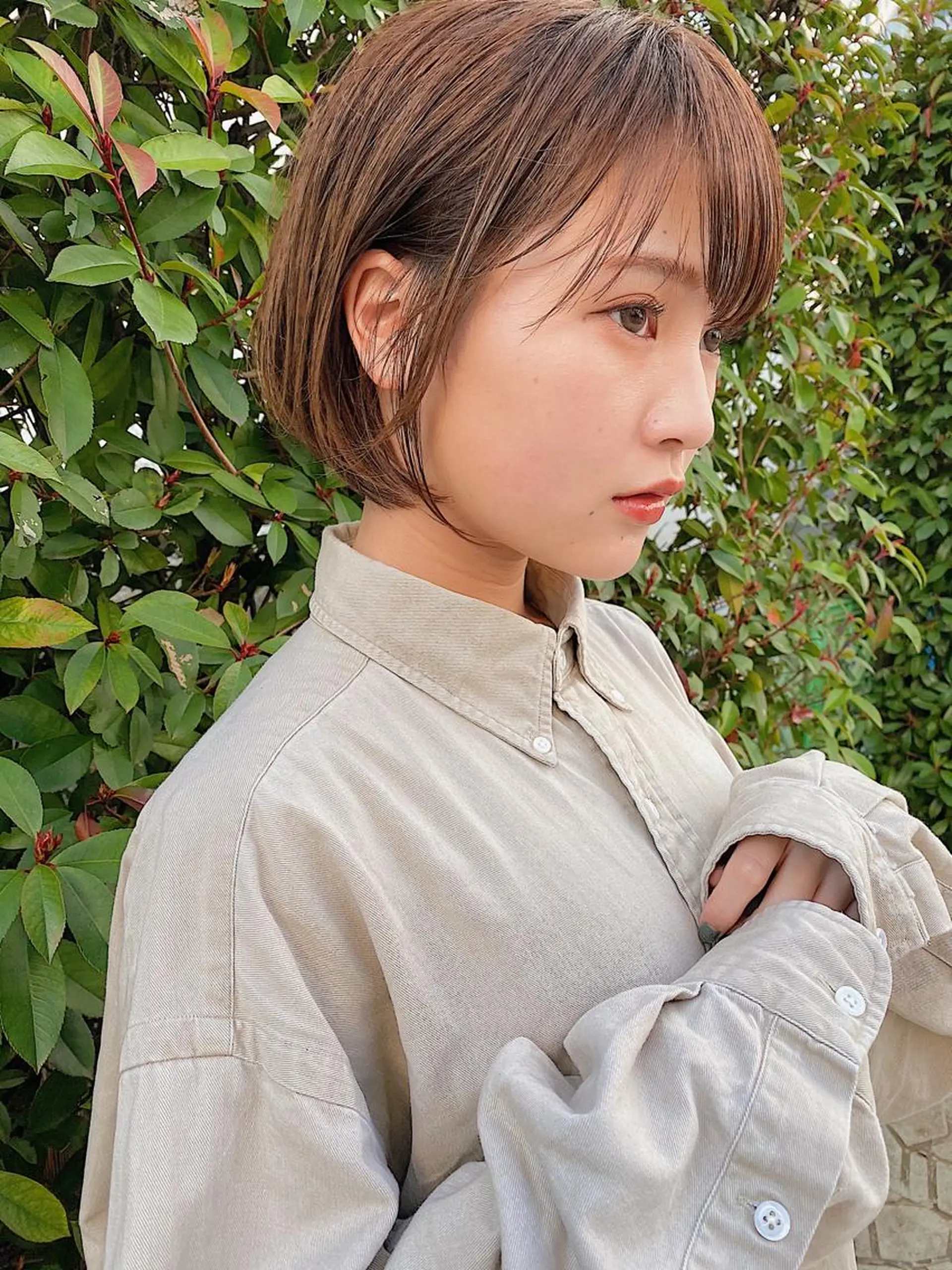 ショート カラー ボブ 【骨格診断カット】 ⭐️菖蒲池 隼のヘアスタイル