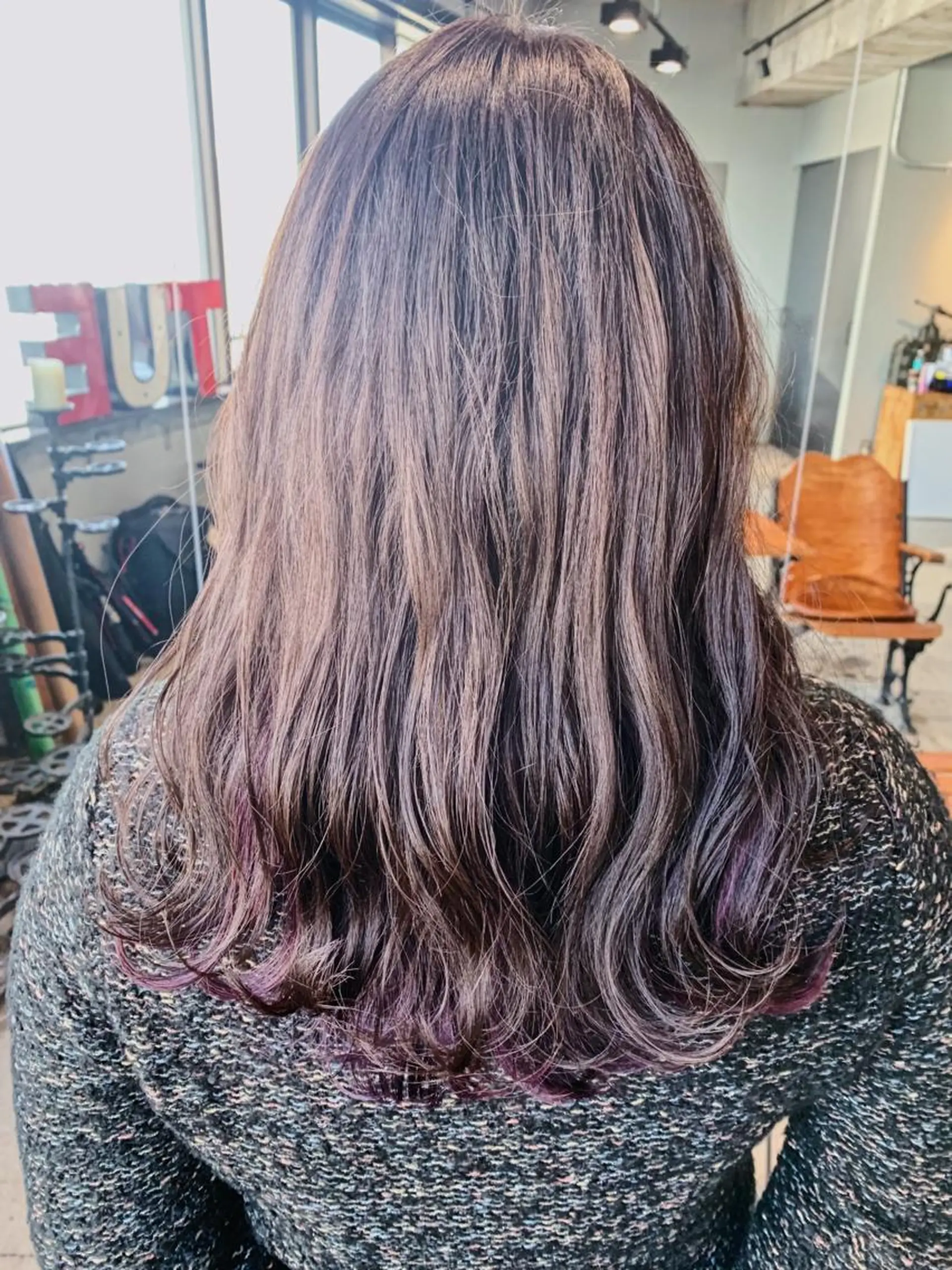 セミロング カラー パーマ 代表 中島貴志のヘアスタイル