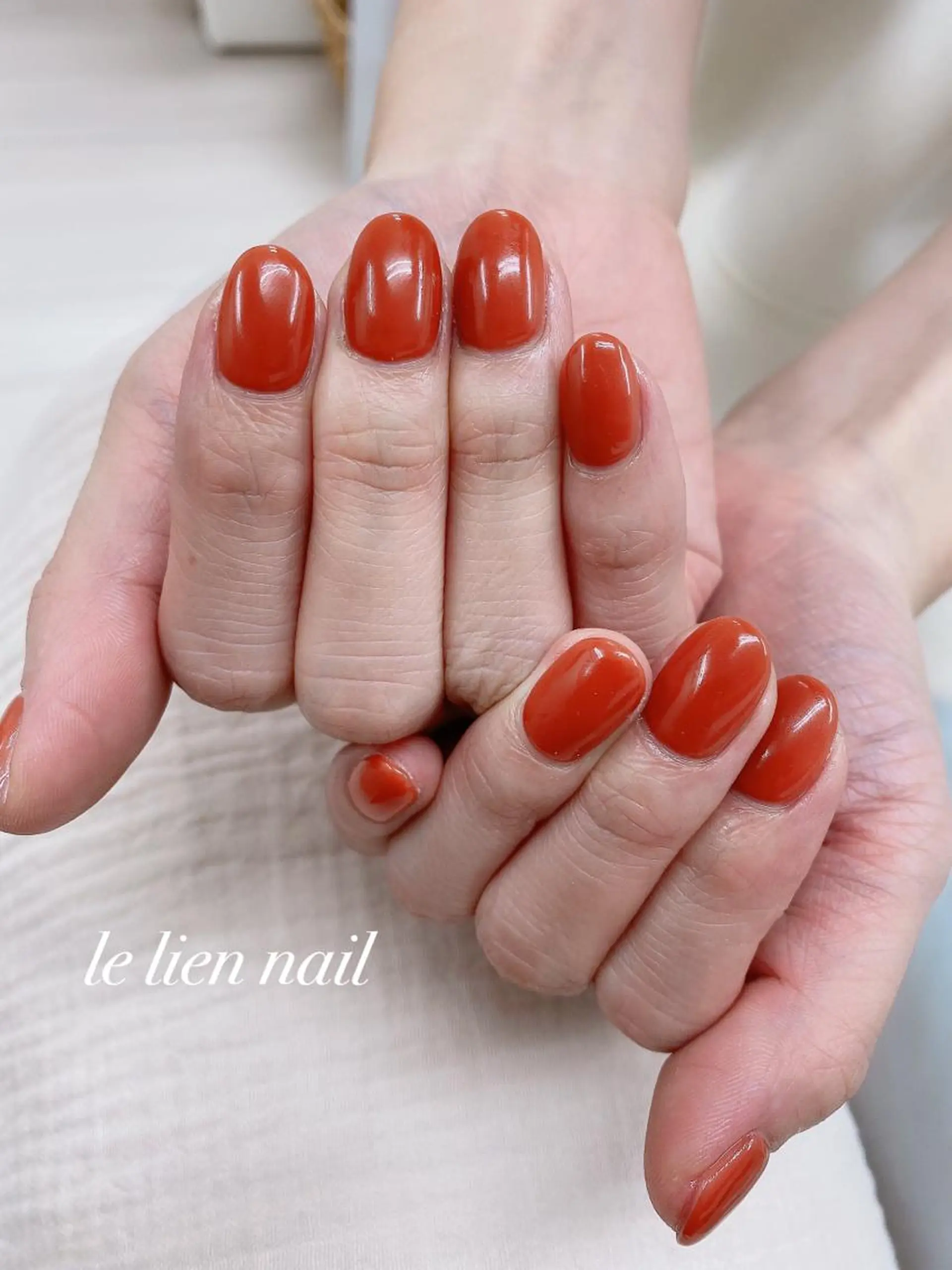 ネイル ワンカラーネイル ハンドネイル le lien nailのネイルデザイン