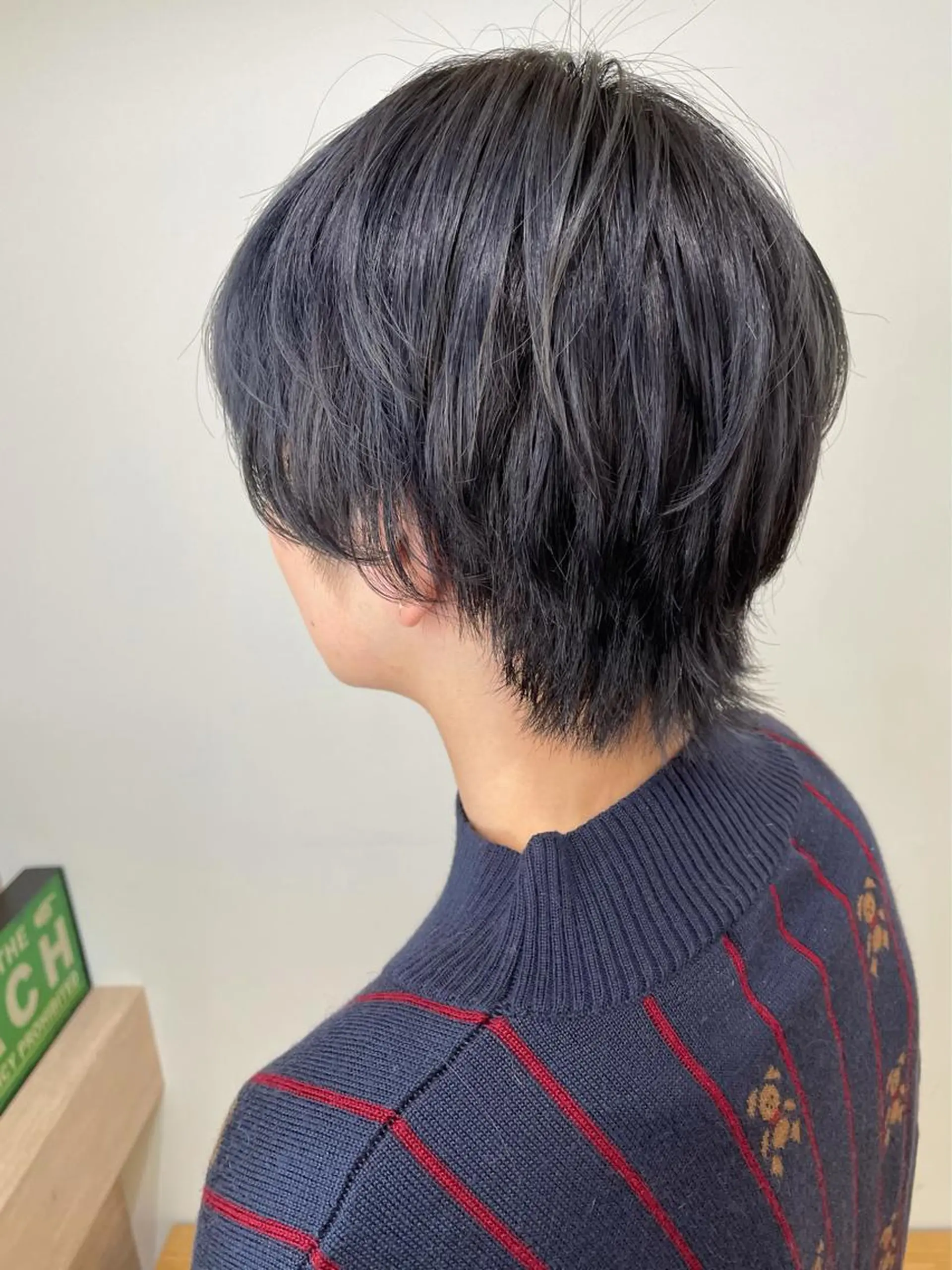 ショート カラー ヘアアレンジ ブルーカラー ネイビーカラー ウルフカット カット ヘアカラー トリートメント 佐藤 魁人のヘアスタイル