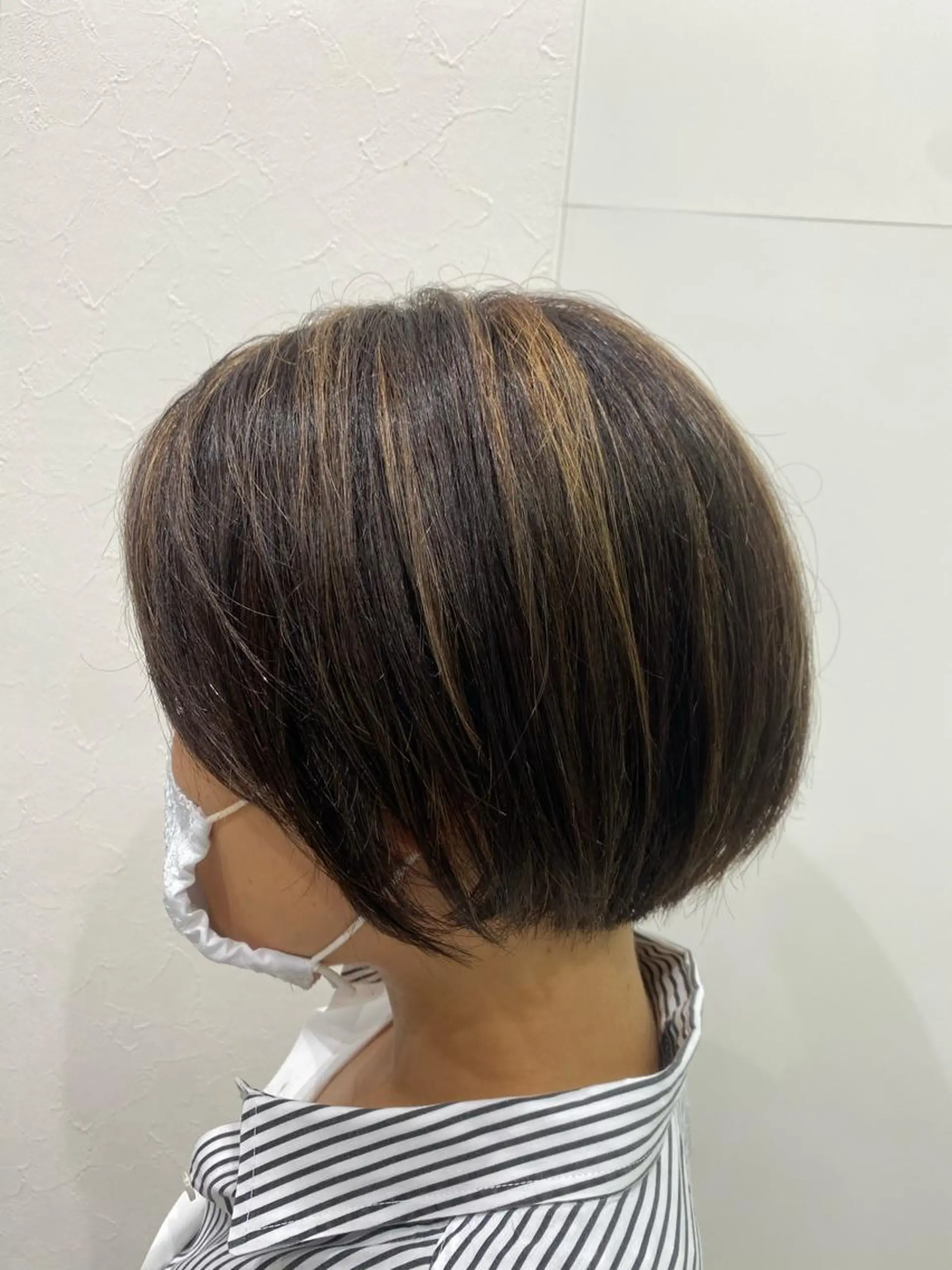 ショート カラー ハイライトカラー ボブ ハイライト hair Freak所属・佐藤 祥太のヘアスタイル