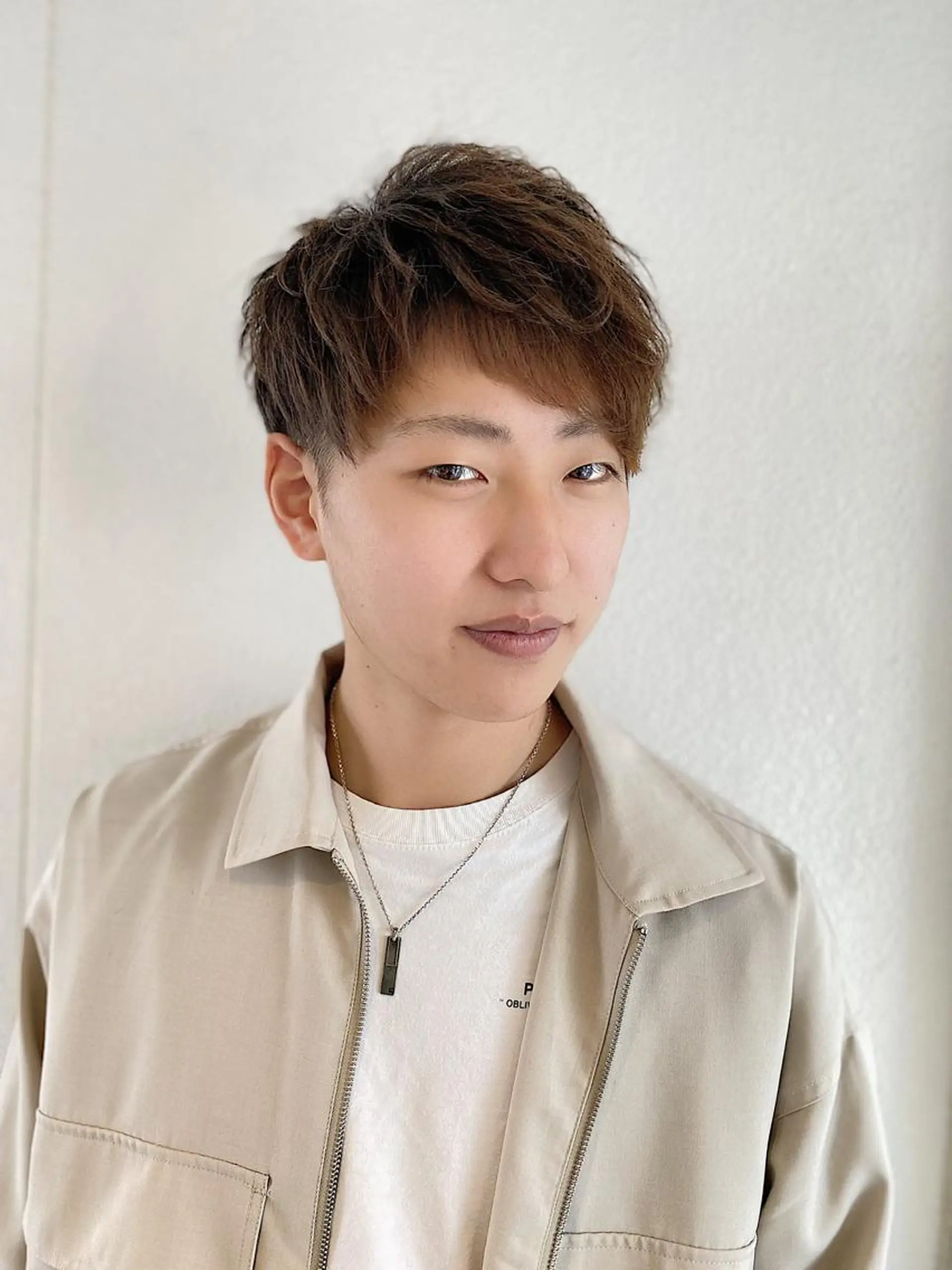 ショート カラー パーマ ヘアアレンジ メンズ 坂尻 嘉珠也のヘアスタイル
