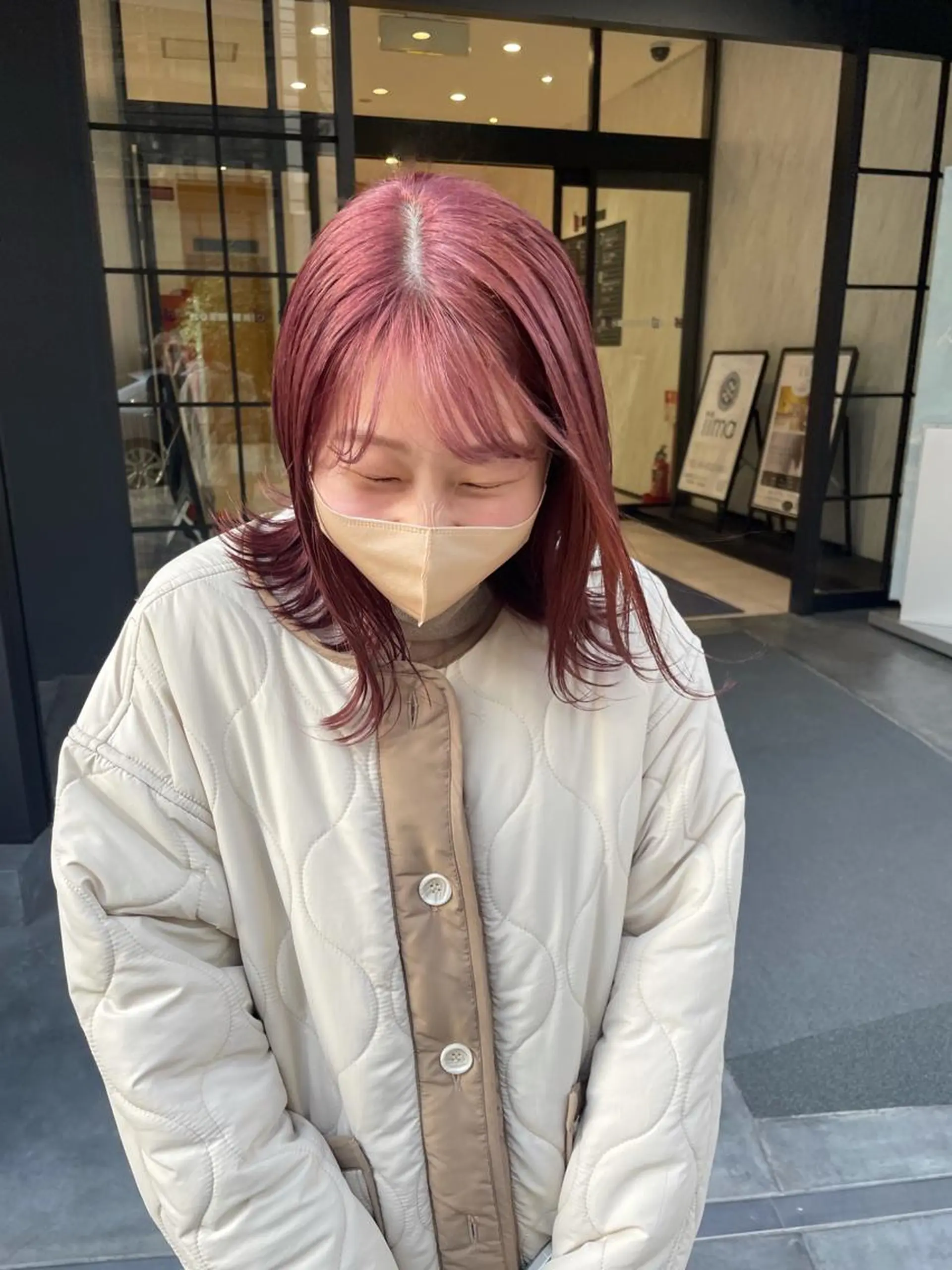 ミディアム カラー yohaku misakiのヘアスタイル