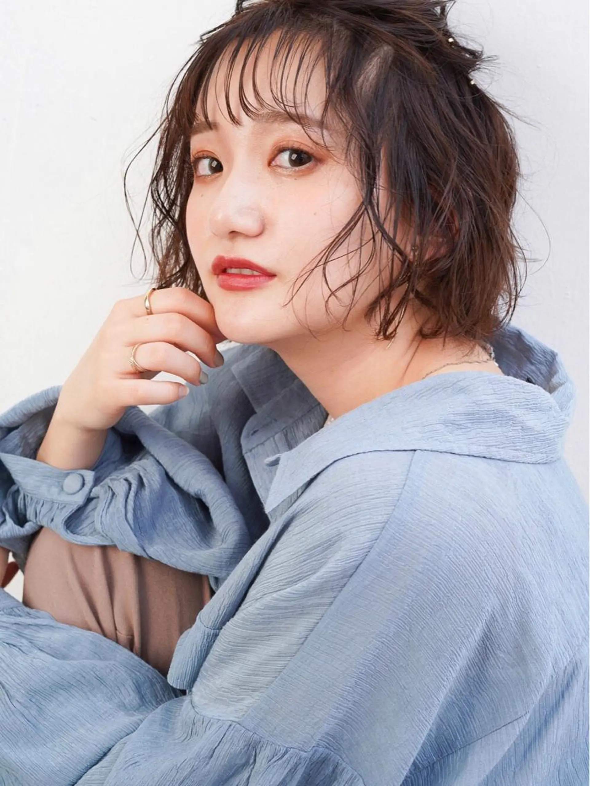 ショート パーマ シースルーバング YUKO/ 似合わせ韓国風パーマのヘアスタイル