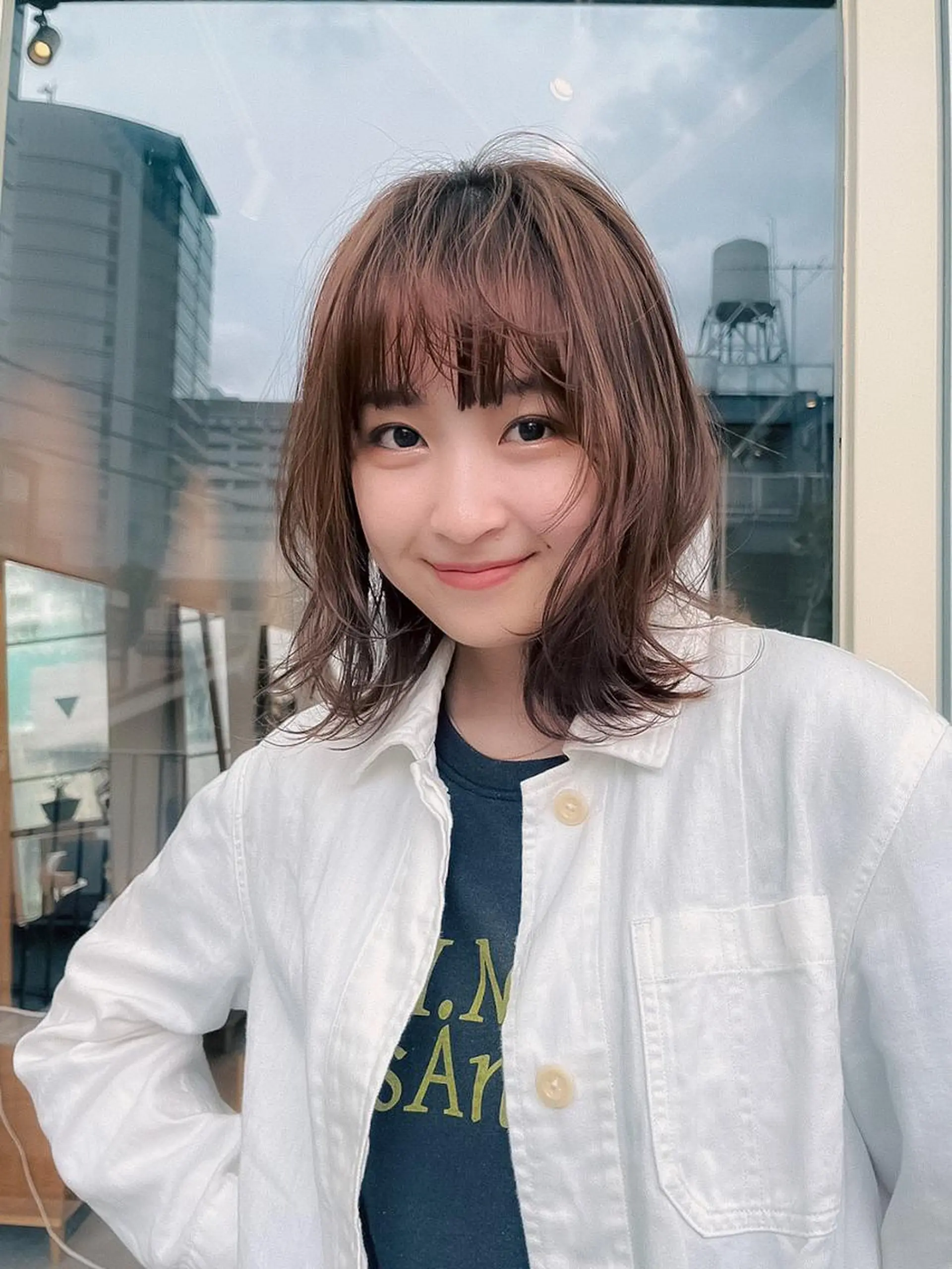ミディアム カット ヘアカラー トリートメント yelm (official)のヘアスタイル