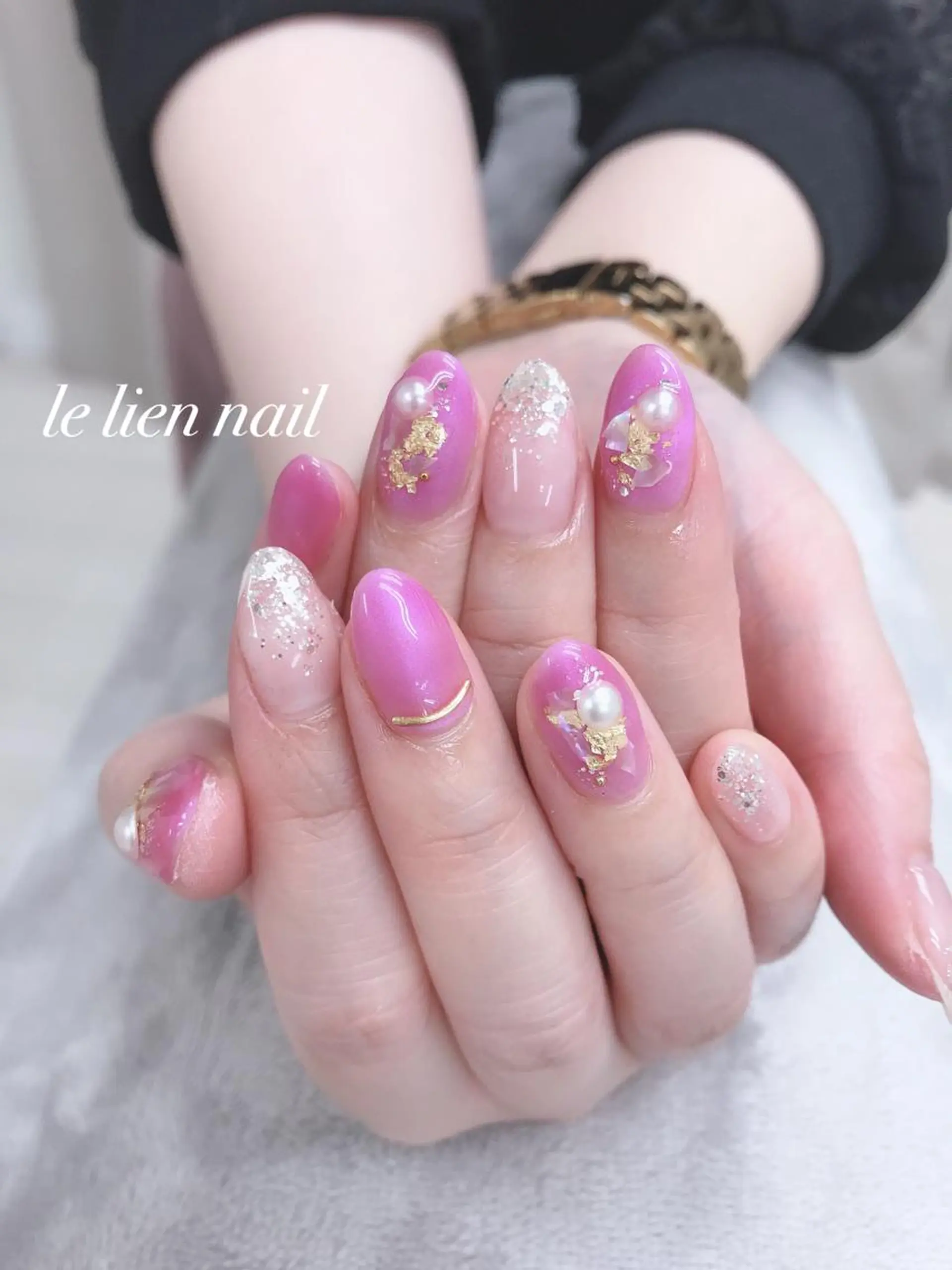 ミディアム ハンドネイル le lien nailのネイルデザイン
