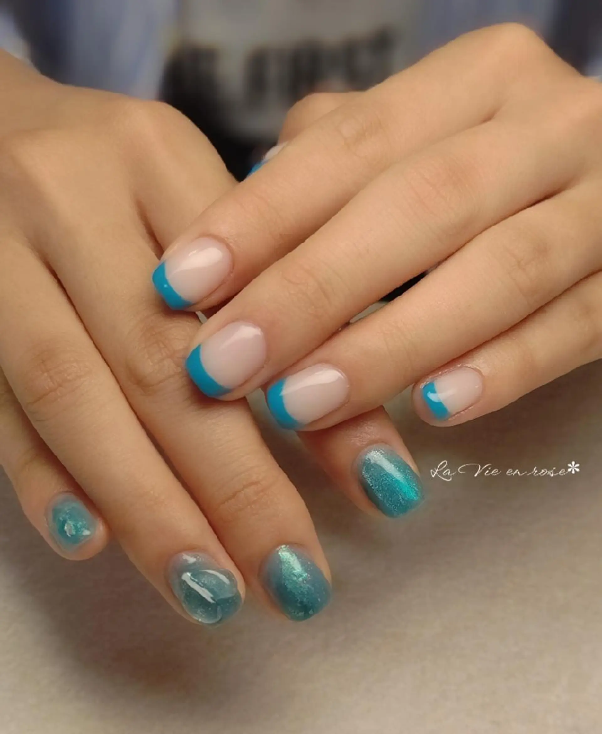 ネイル フレンチネイル ニュアンスネイル ラヴィアン ローズのネイルデザイン