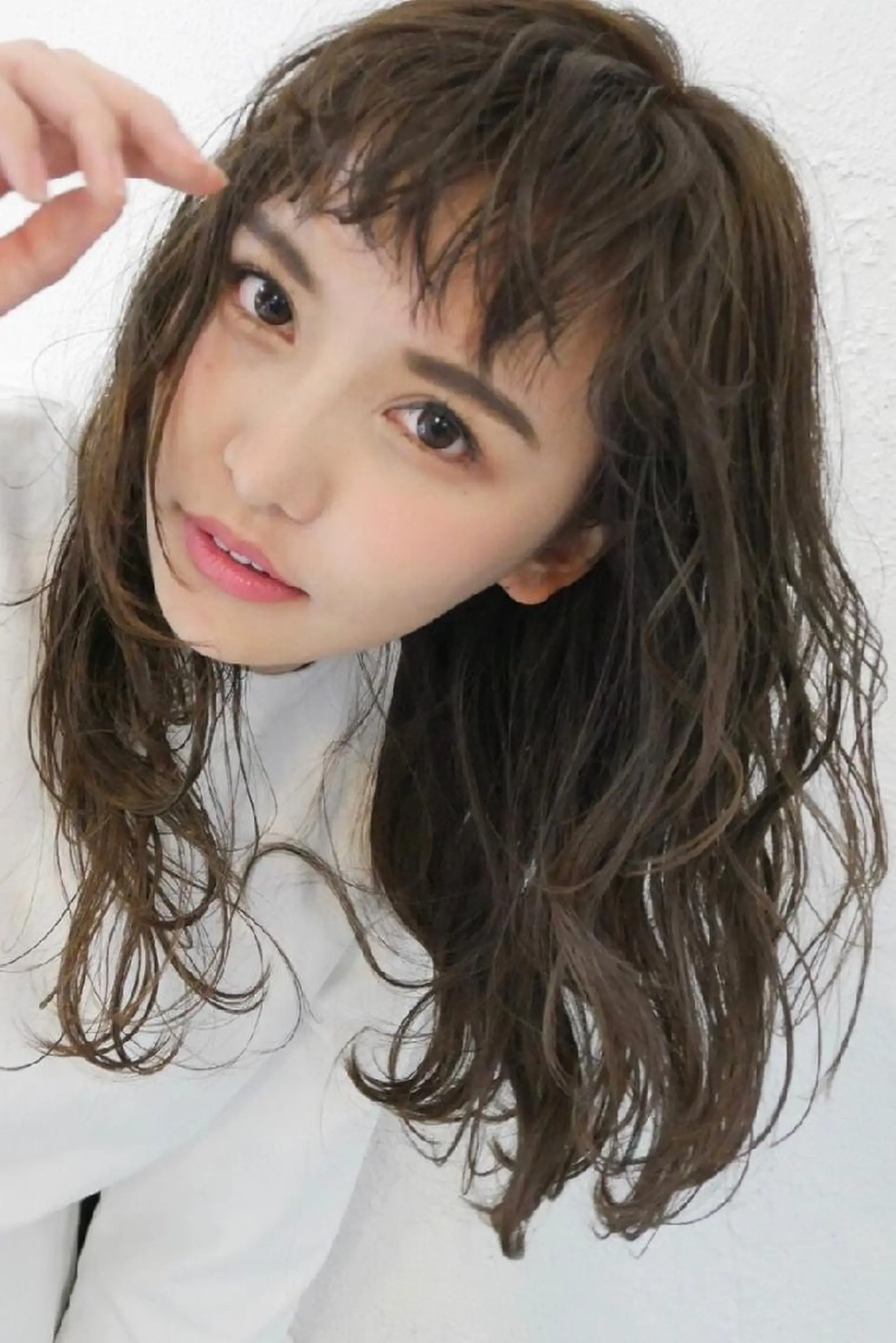 ロング カラー パーマ 上田 恵里のヘアスタイル