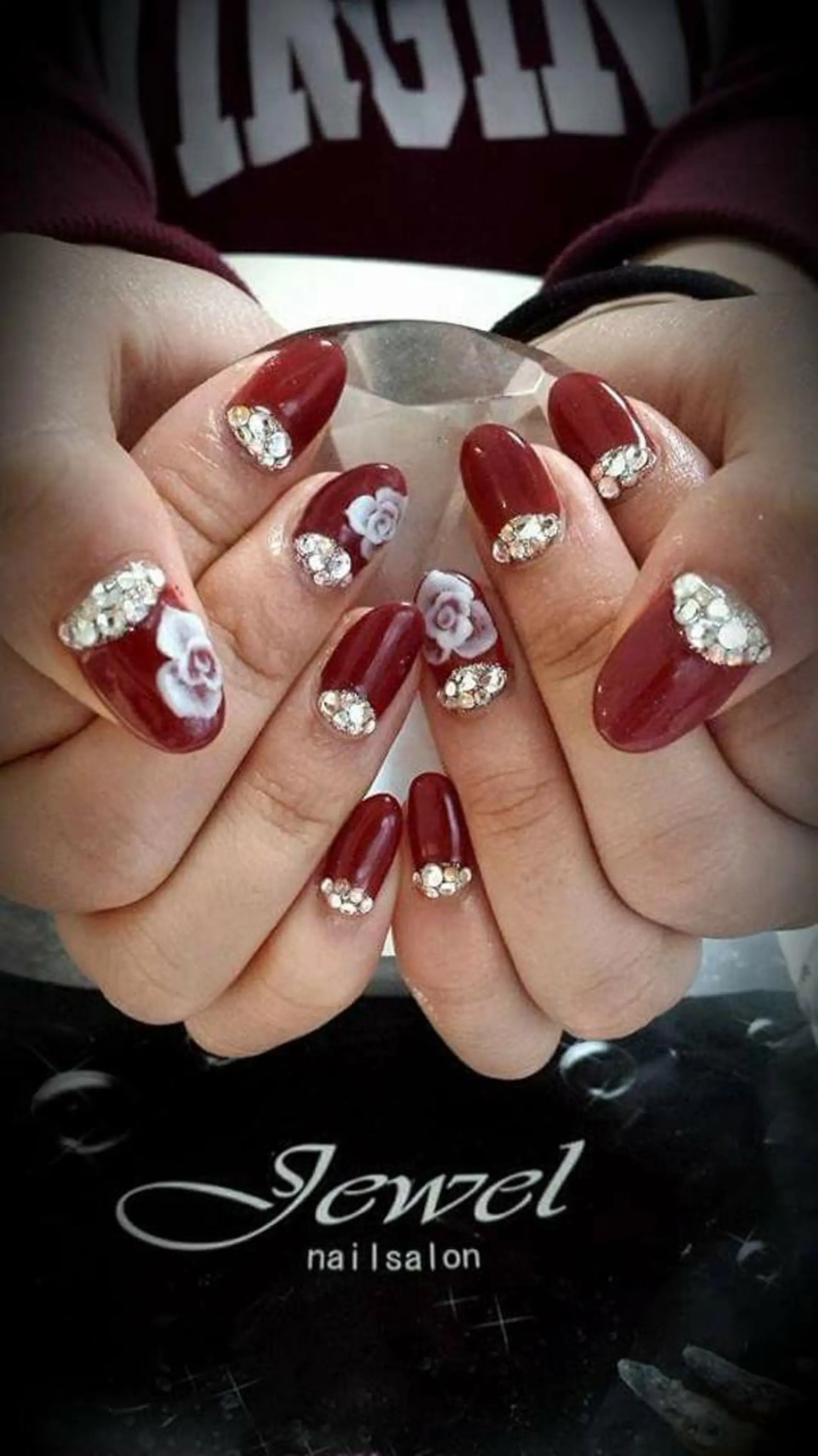 ネイル ボルドー ＪＥＷＥＬ　ＮＡＩＬ所属・ＪＥＷＥＬ ＮＡＩＬのネイルデザイン