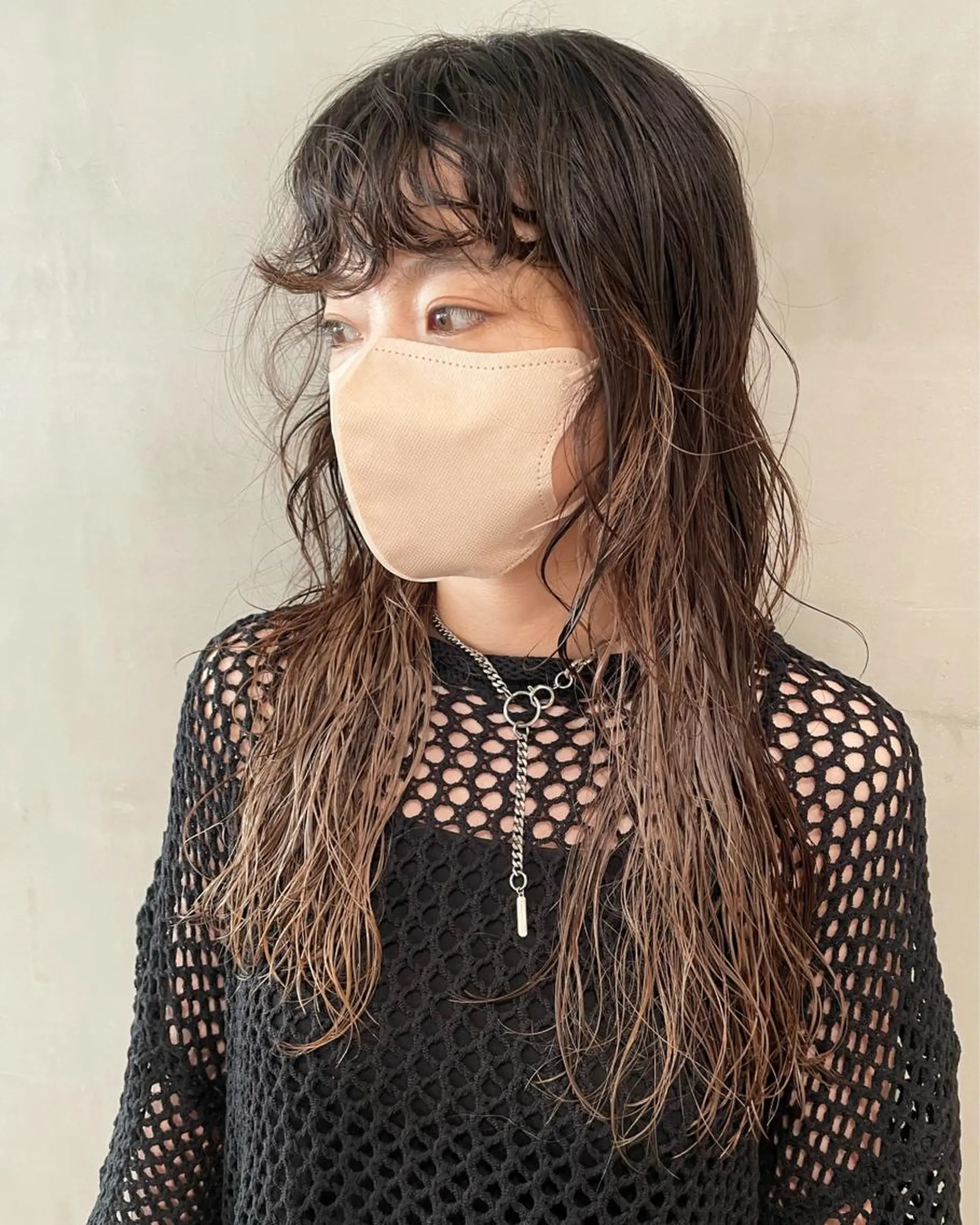 ロング カラー パーマ カット パーマ トリートメント 優 作のヘアスタイル