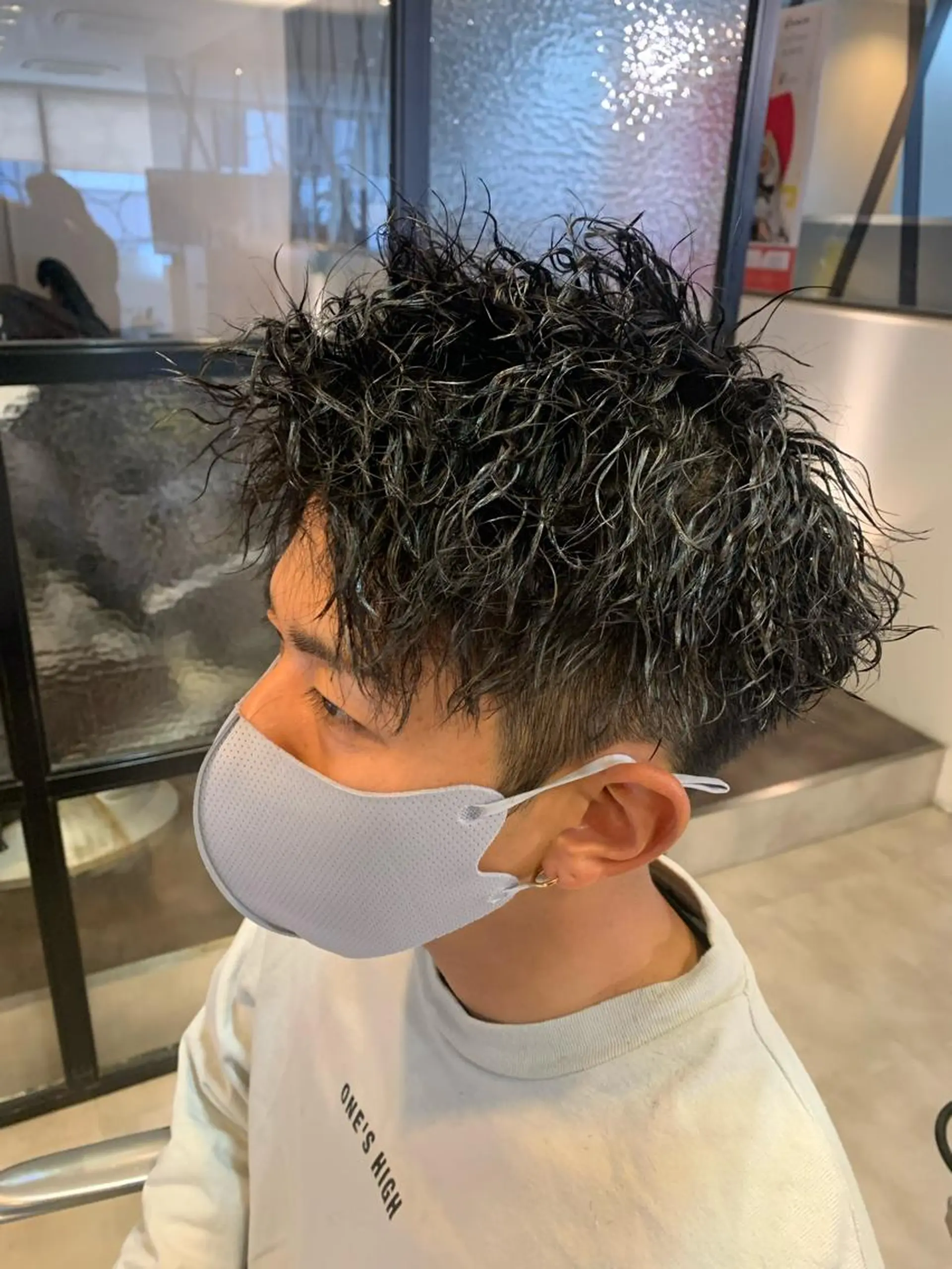 ショート メンズ メンズパーマ/難波/ 心斎橋　室園亮佑のヘアスタイル