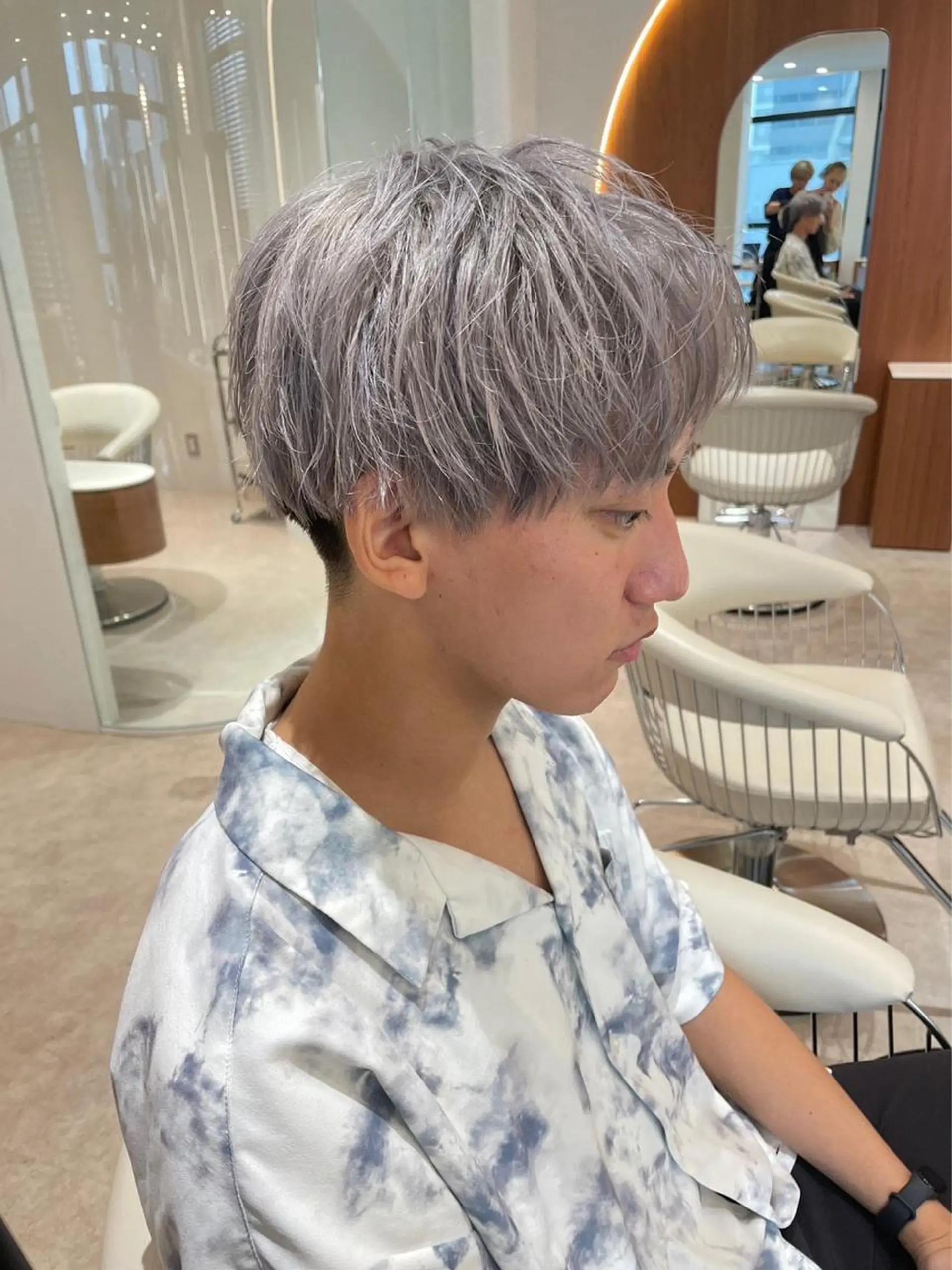 ショート カラー メンズ ヘアカラー トリートメント メンズ特化美容師 🤍FUKAのヘアスタイル