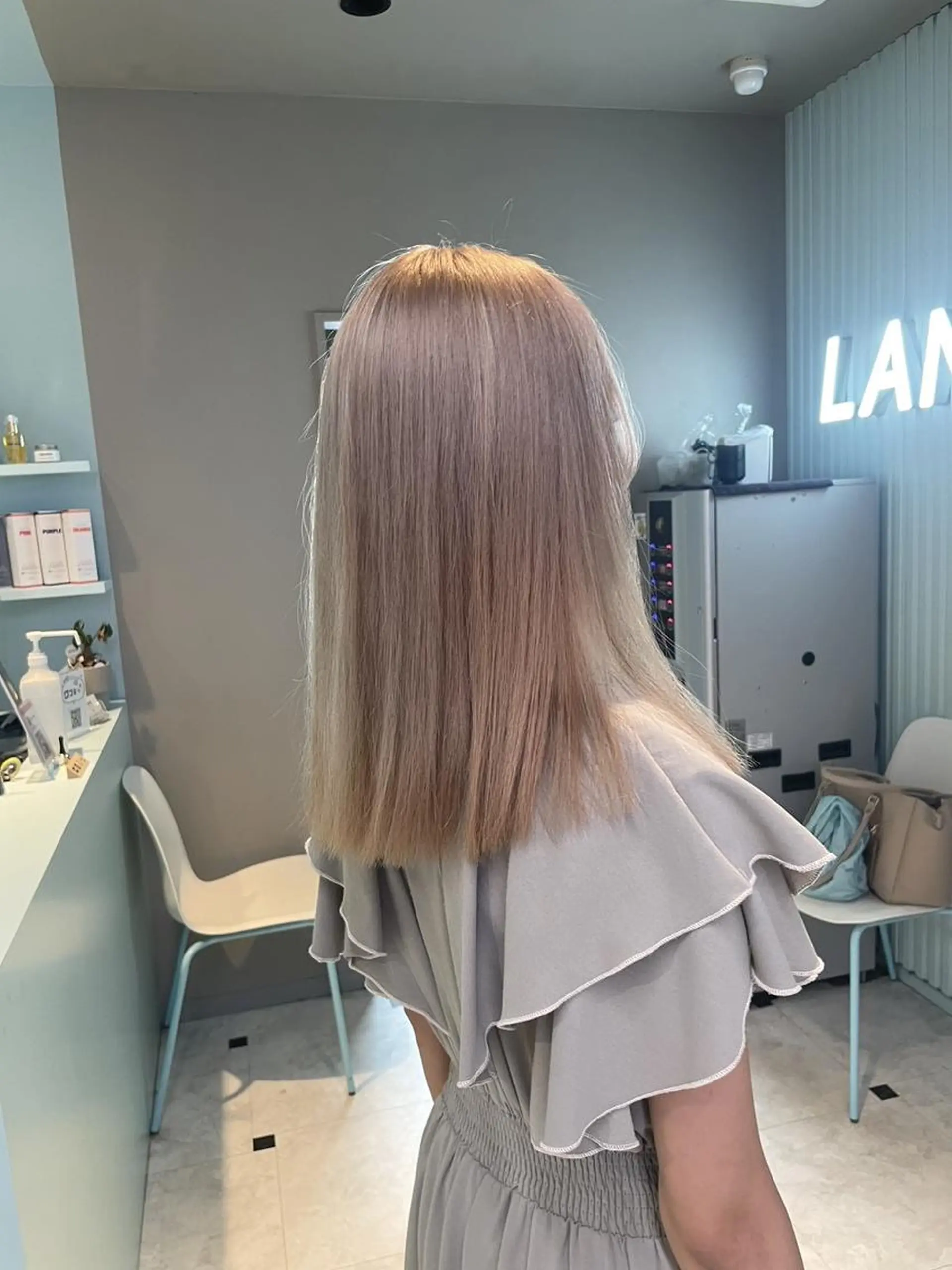 カラー ふんわり🐏ガーリー ベージュ🤎こころのヘアスタイル