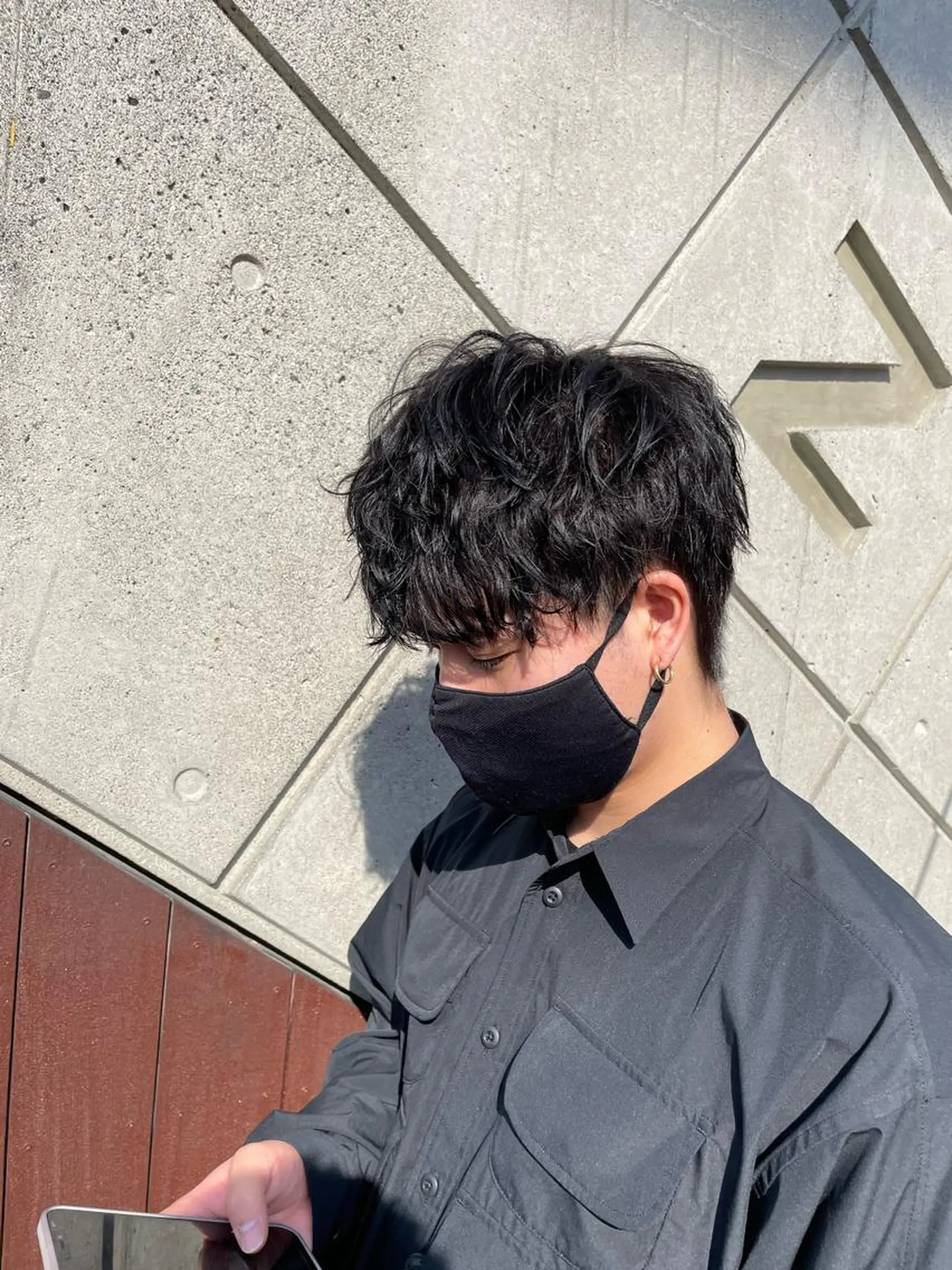 ショート メンズ 静岡/草薙パーマ メンズバレイヤージュのヘアスタイル