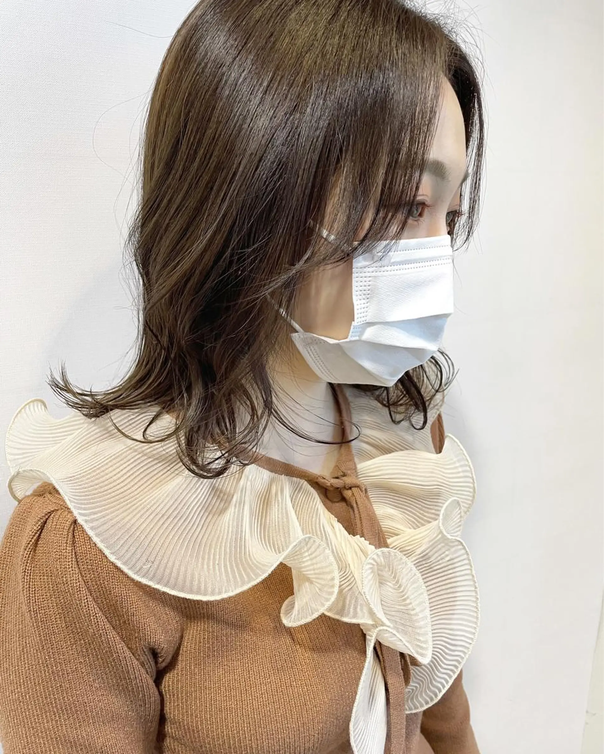 ミディアム カラー ヘアアレンジ カット ヘアカラー トリートメント 徳永 実沙のヘアスタイル