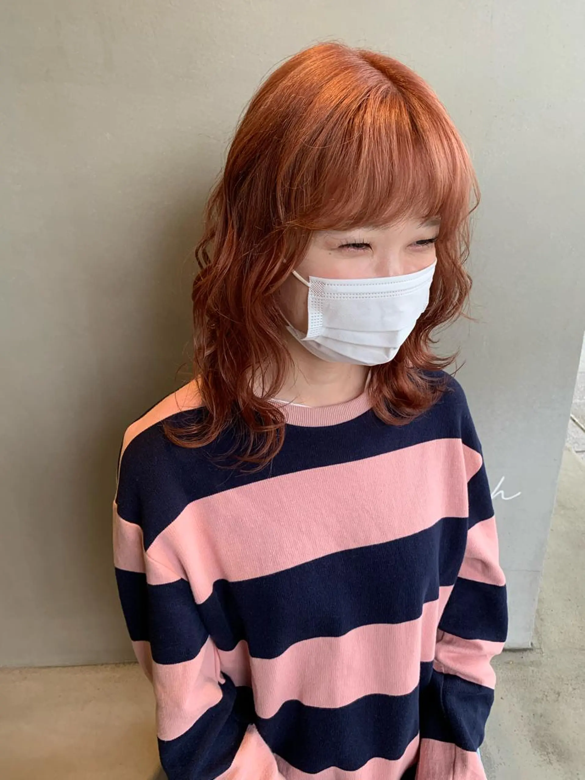 セミロング カラー ヘアカラー ブリーチ/アレンジ 天満/chihiroのヘアスタイル