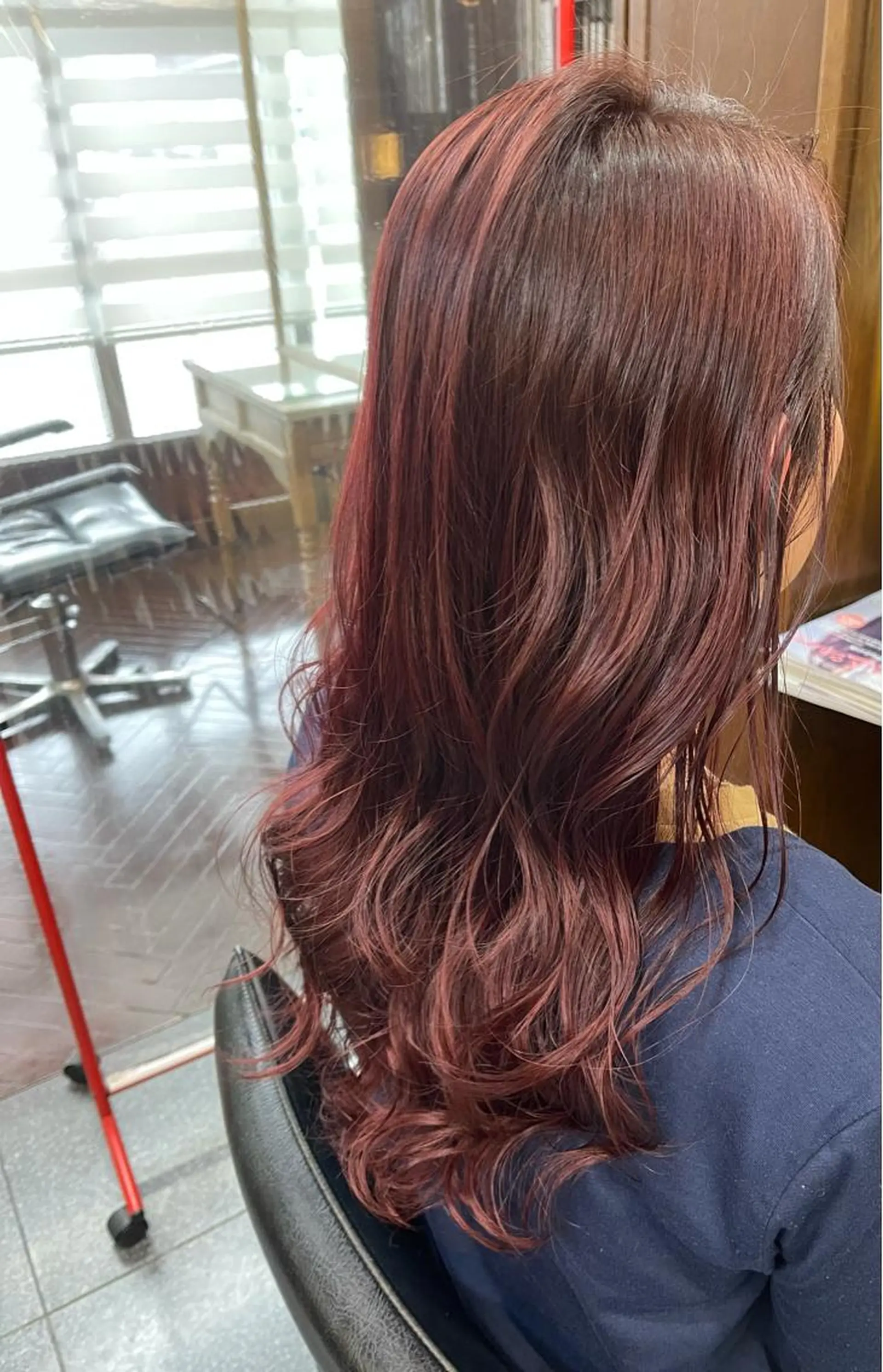 ロング カラー ヘアアレンジ ピンクカラー カット ヘアカラー 谷川 由子のヘアスタイル