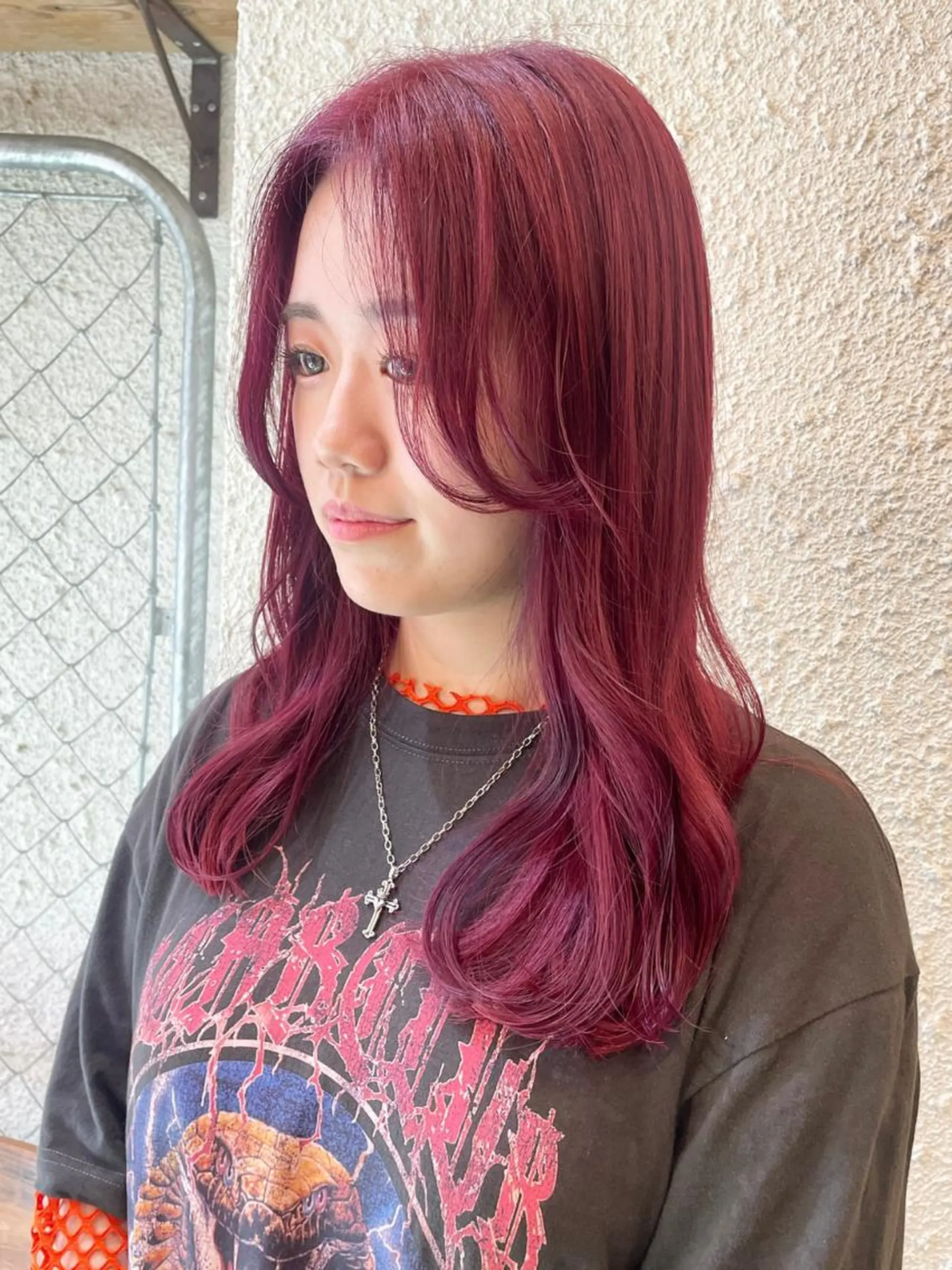 セミロング カラー カット ヘアカラー トリートメント 坂田 友梨奈のヘアスタイル