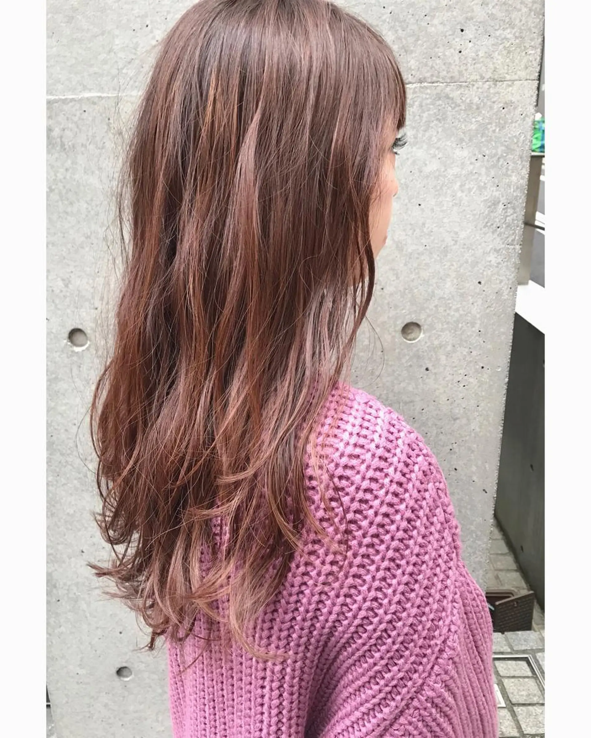 セミロング カラー ラベンダーカラー ラベンダーピンク ピンクカラー ⭐️ アユミ⭐️のヘアスタイル