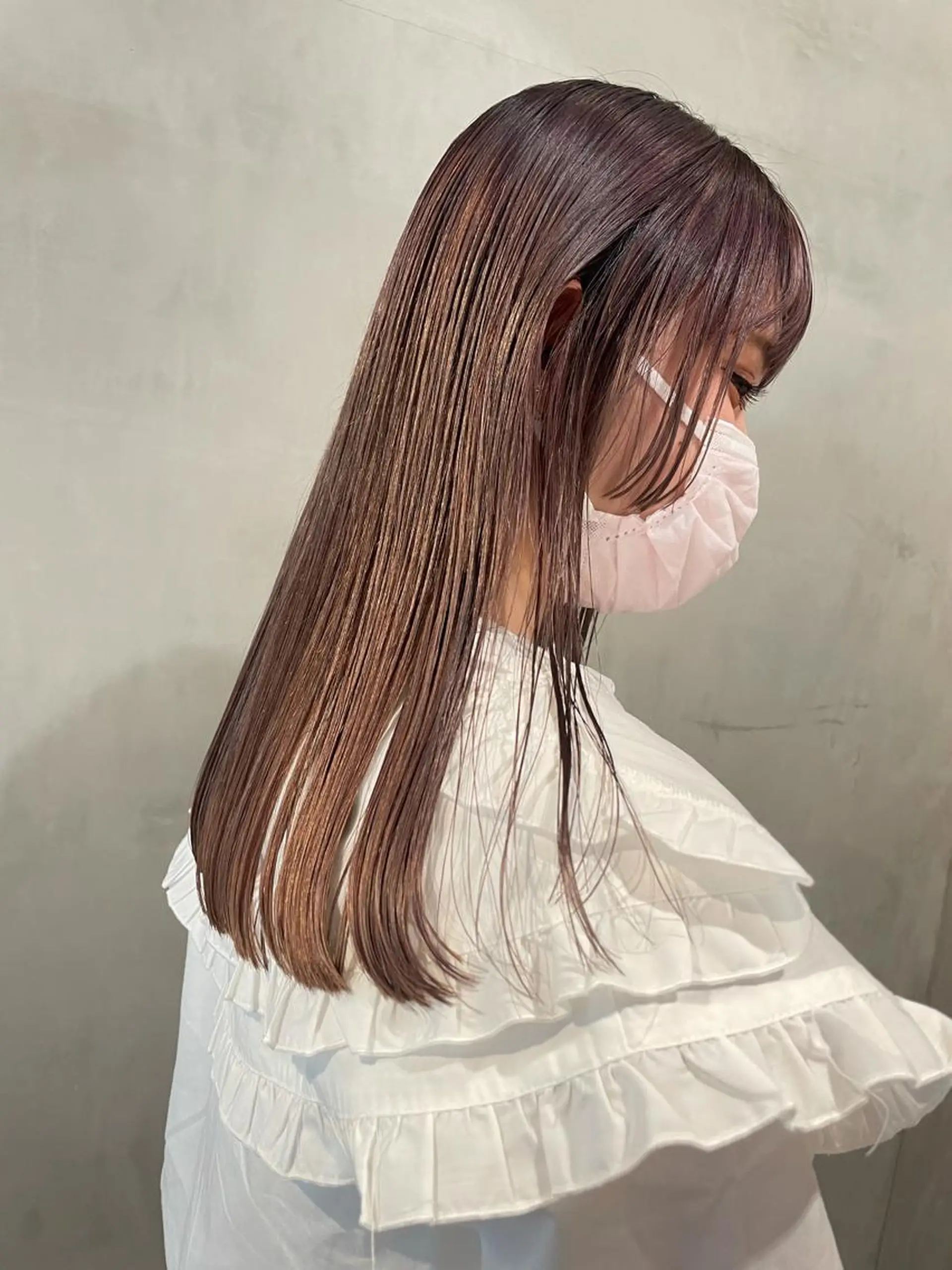 ロング カラー カット ヘアカラー トリートメント 優 作のヘアスタイル
