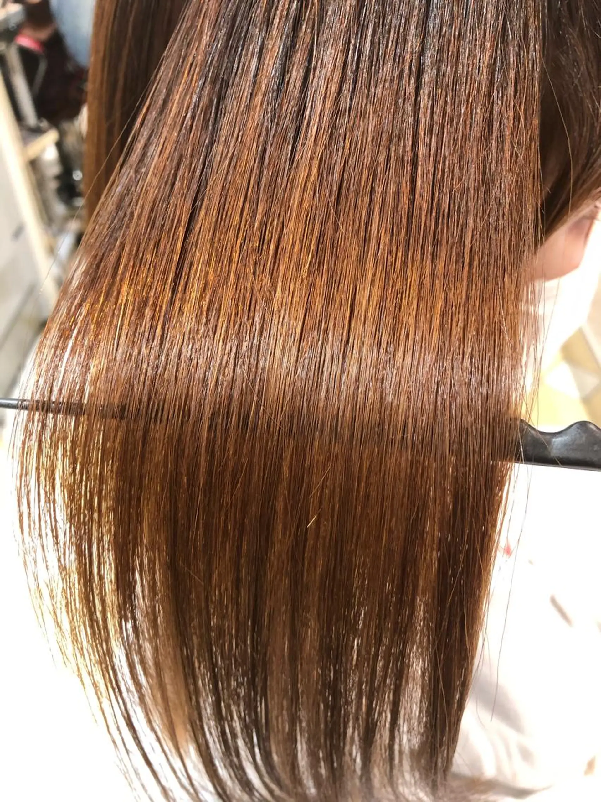 ミディアム カット 縮毛矯正 トリートメント 國分 利成のヘアスタイル