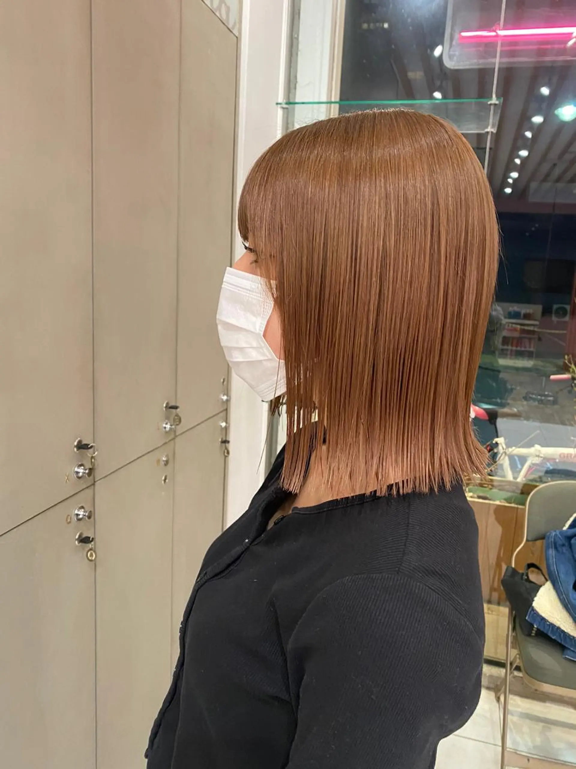 ミディアム ボブ 外ハネヘア ｱｵﾇﾏﾐﾕ☁️ /ボブ/ハイトーン/のヘアスタイル