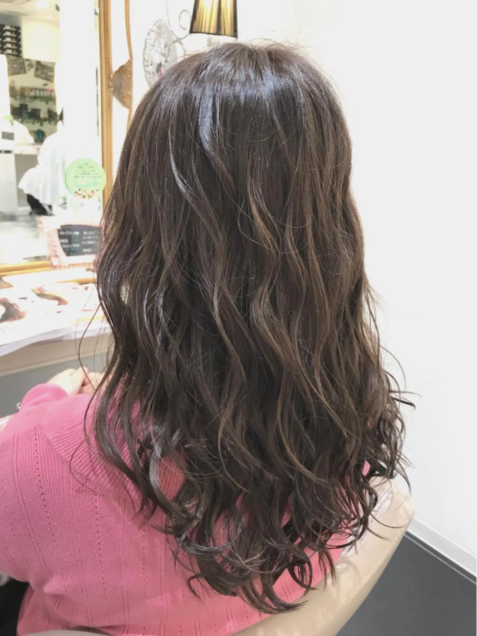 セミロング カラー ブリーチ 透明感カラー グレージュ ハイライトカラー イルミナカラー 山崎俊輔/髪質改善 /バレイヤージュのヘアスタイル