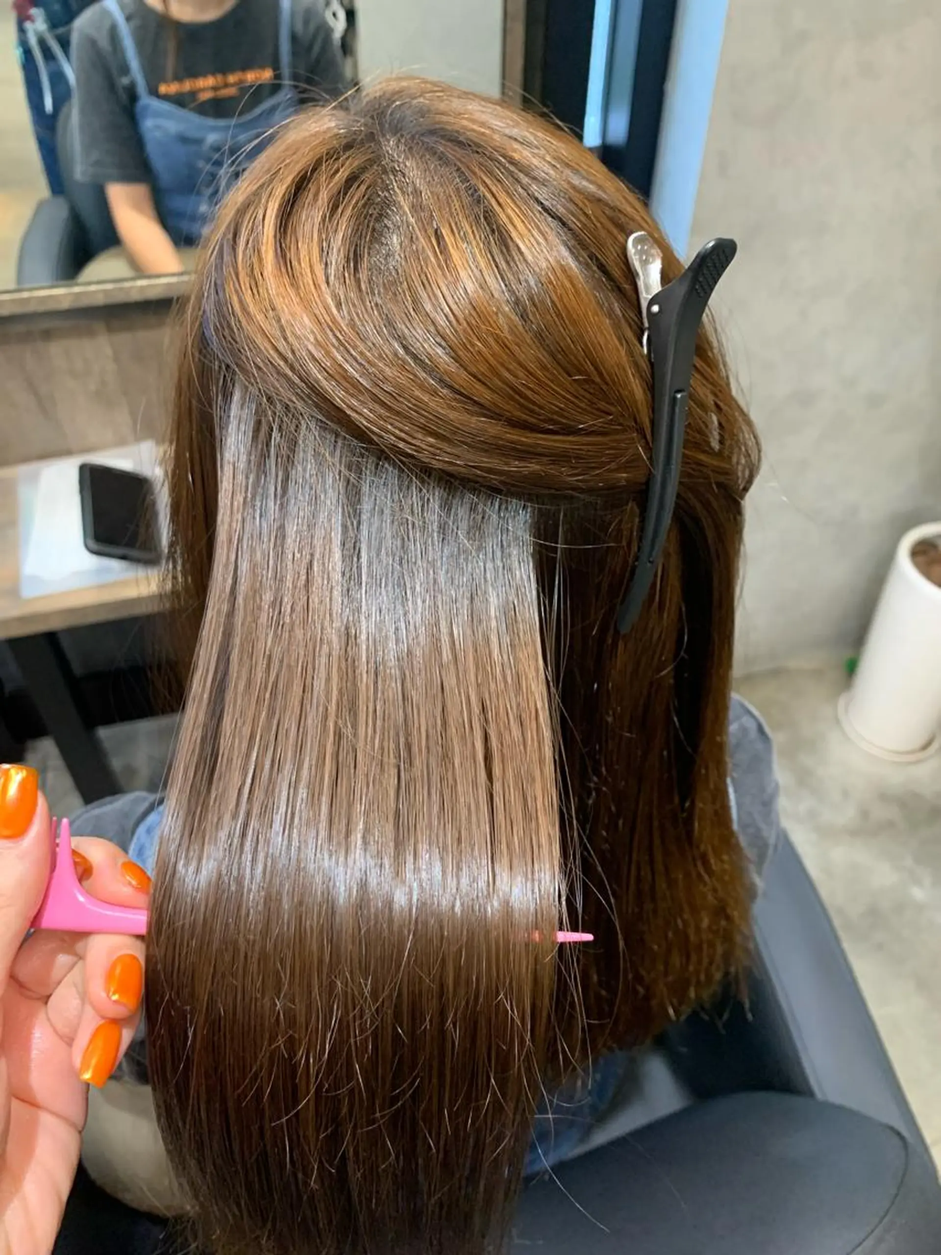 ロング 縮毛矯正 Haru/THREE …by velvetのヘアスタイル