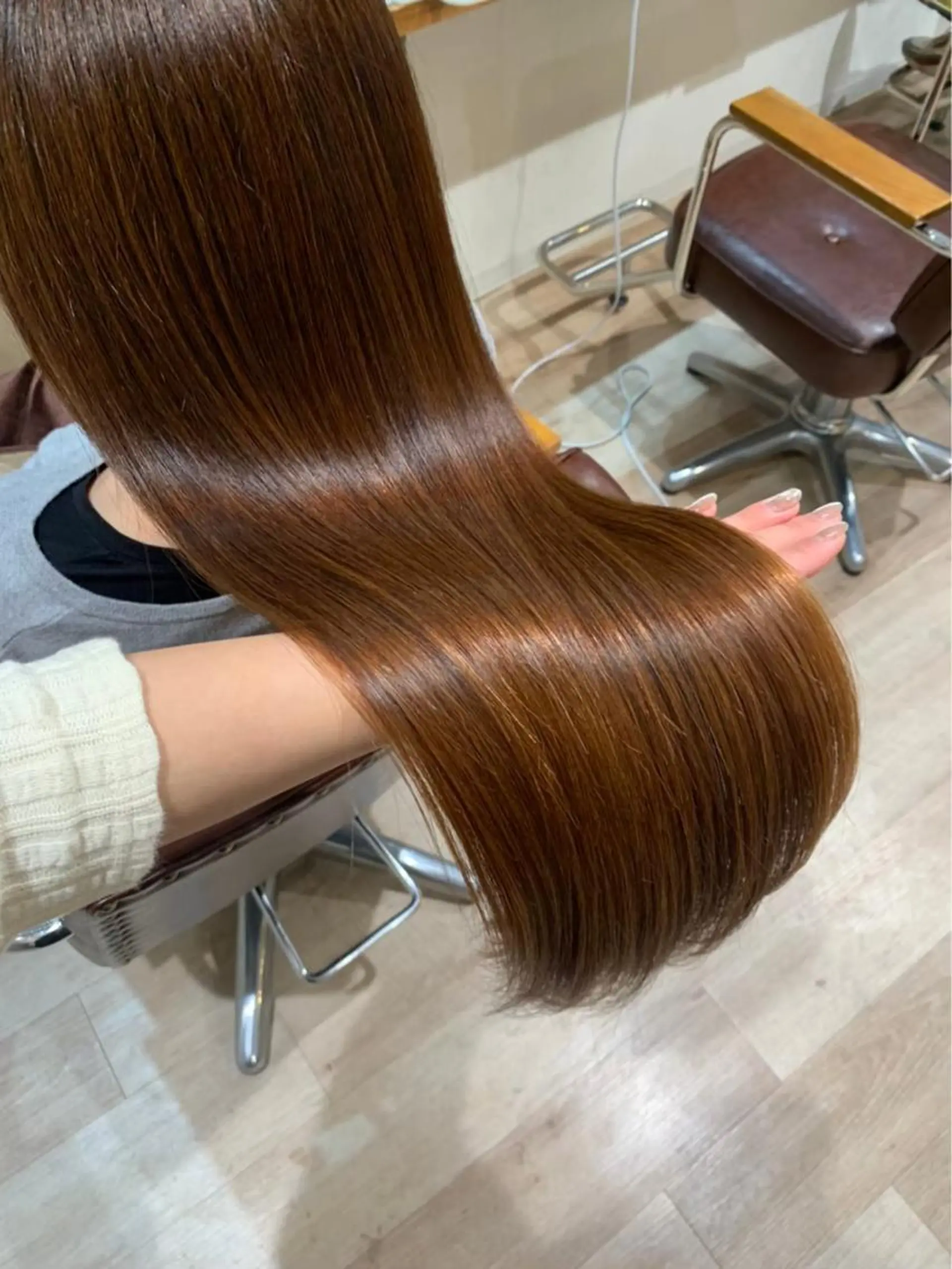 ロング カラー ヘアアレンジ 髪質改善 トリートメント niconail 千歳烏山店所属・niconail 🧣ayu 📍烏山のネイルデザイン