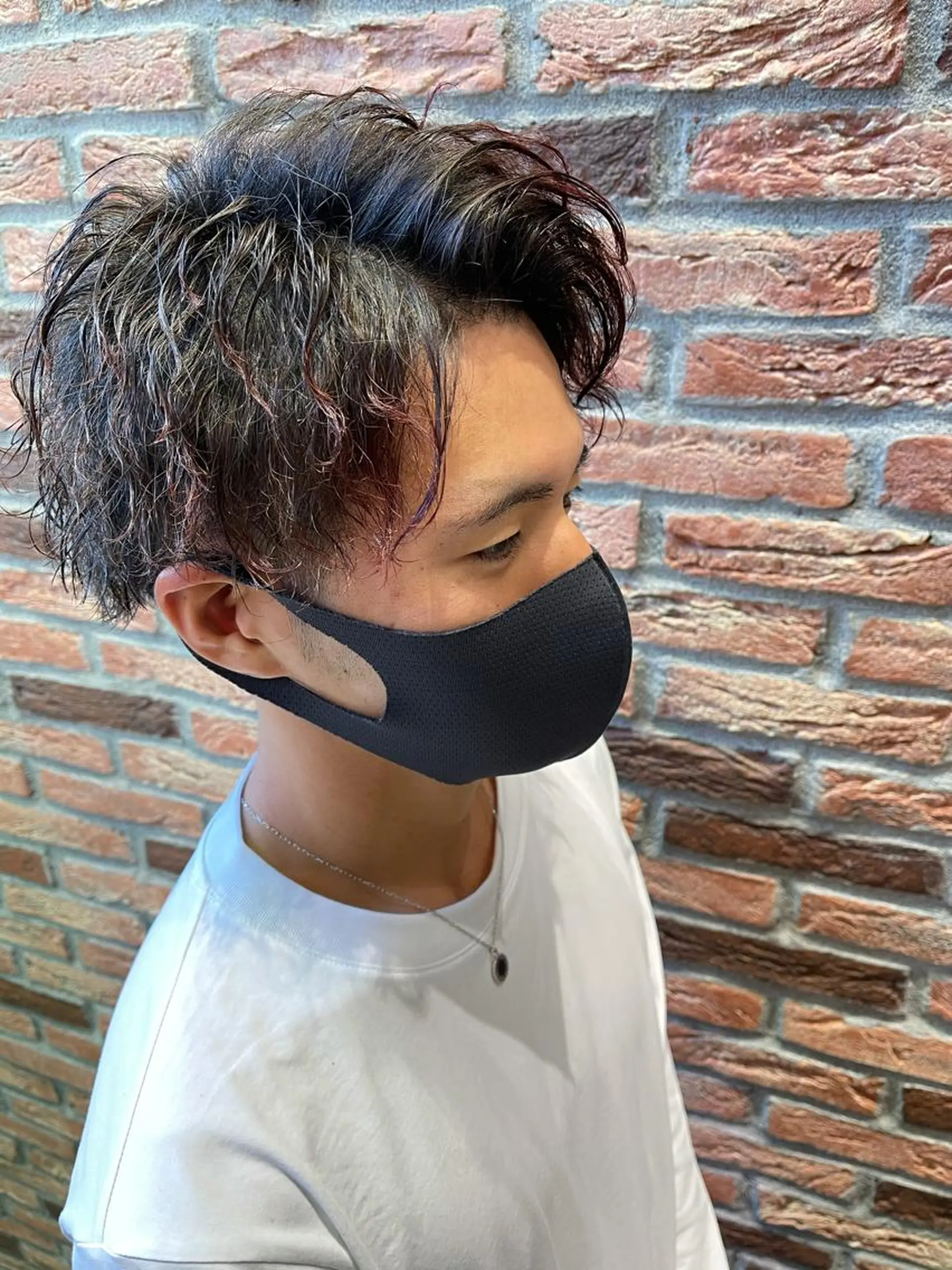 ショート パーマ メンズ メンズパーマフェード シモジタカヒロのヘアスタイル
