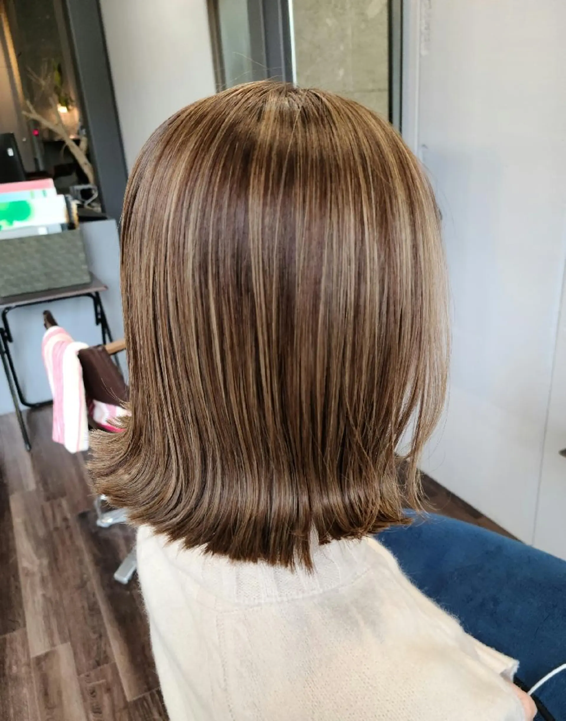 ミディアム カラー ヘアアレンジ ベージュカラー ハイライトカラー ハイライト カット ヘアカラー トリートメント terra✂️川嶋 大輔のヘアスタイル