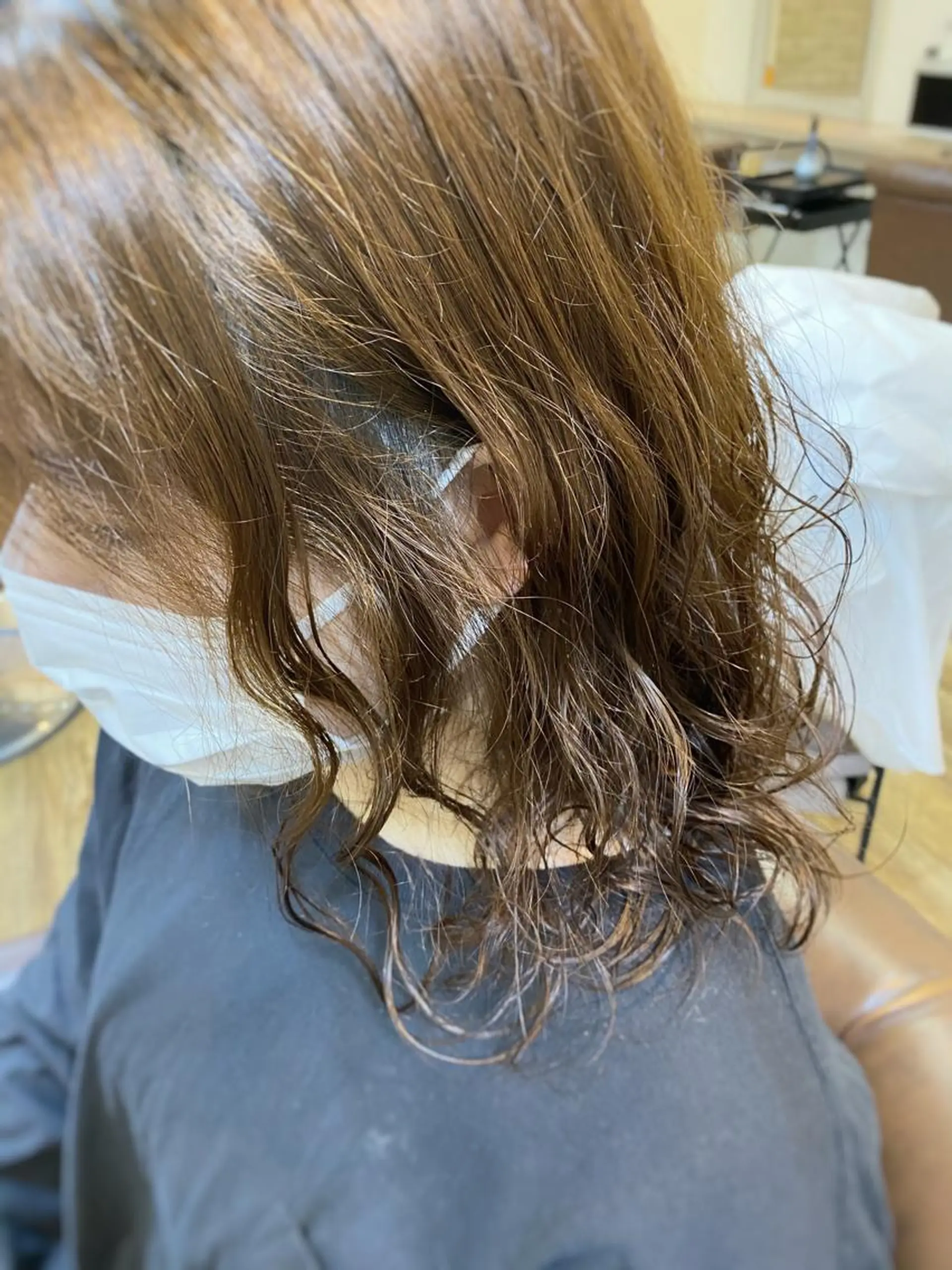 ミディアム ミディアムパーマ 北山 なるみのヘアスタイル