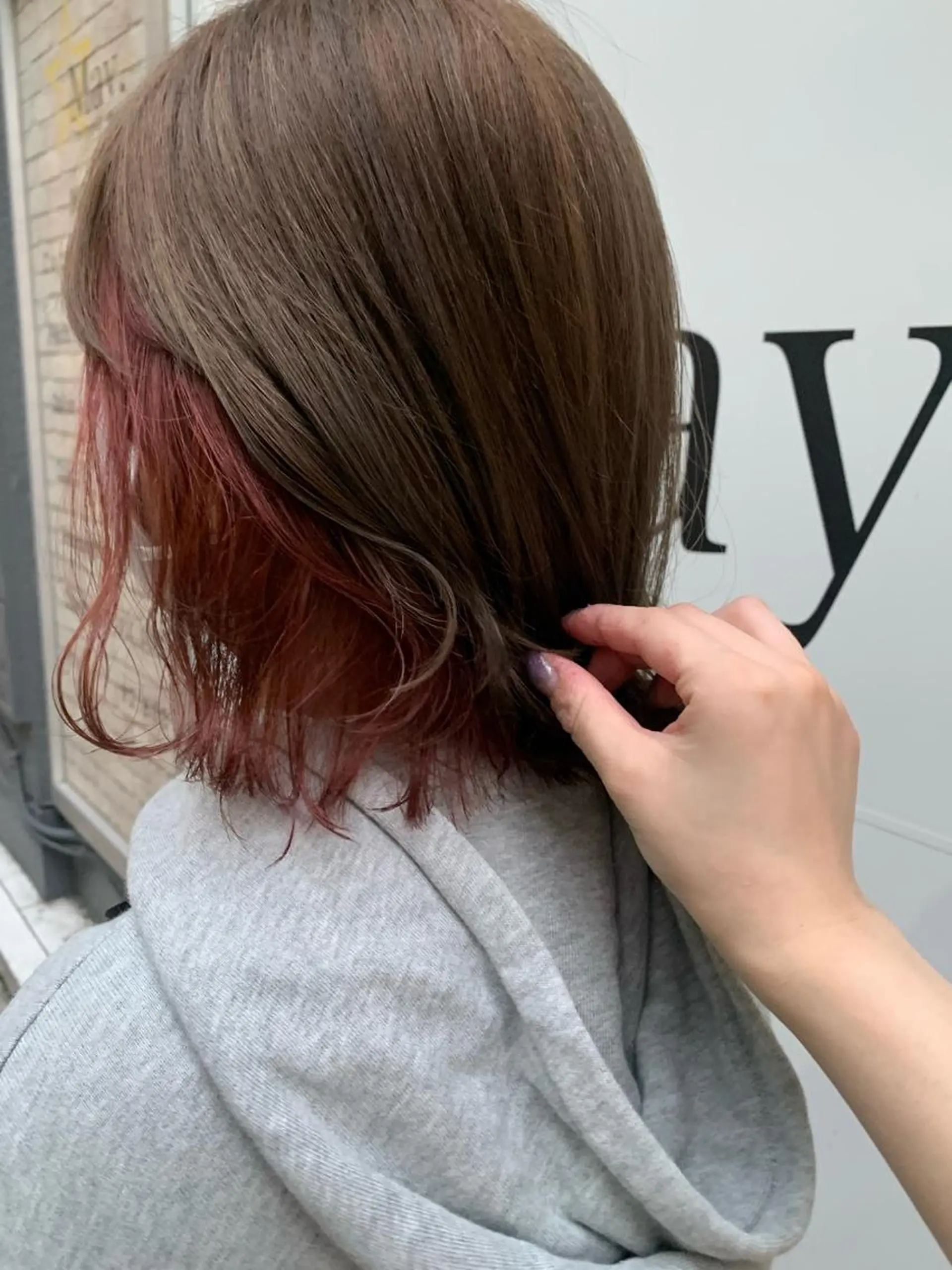 ショート カラー ヘアアレンジ ブリーチなし/ レイヤー🌿runaのヘアスタイル