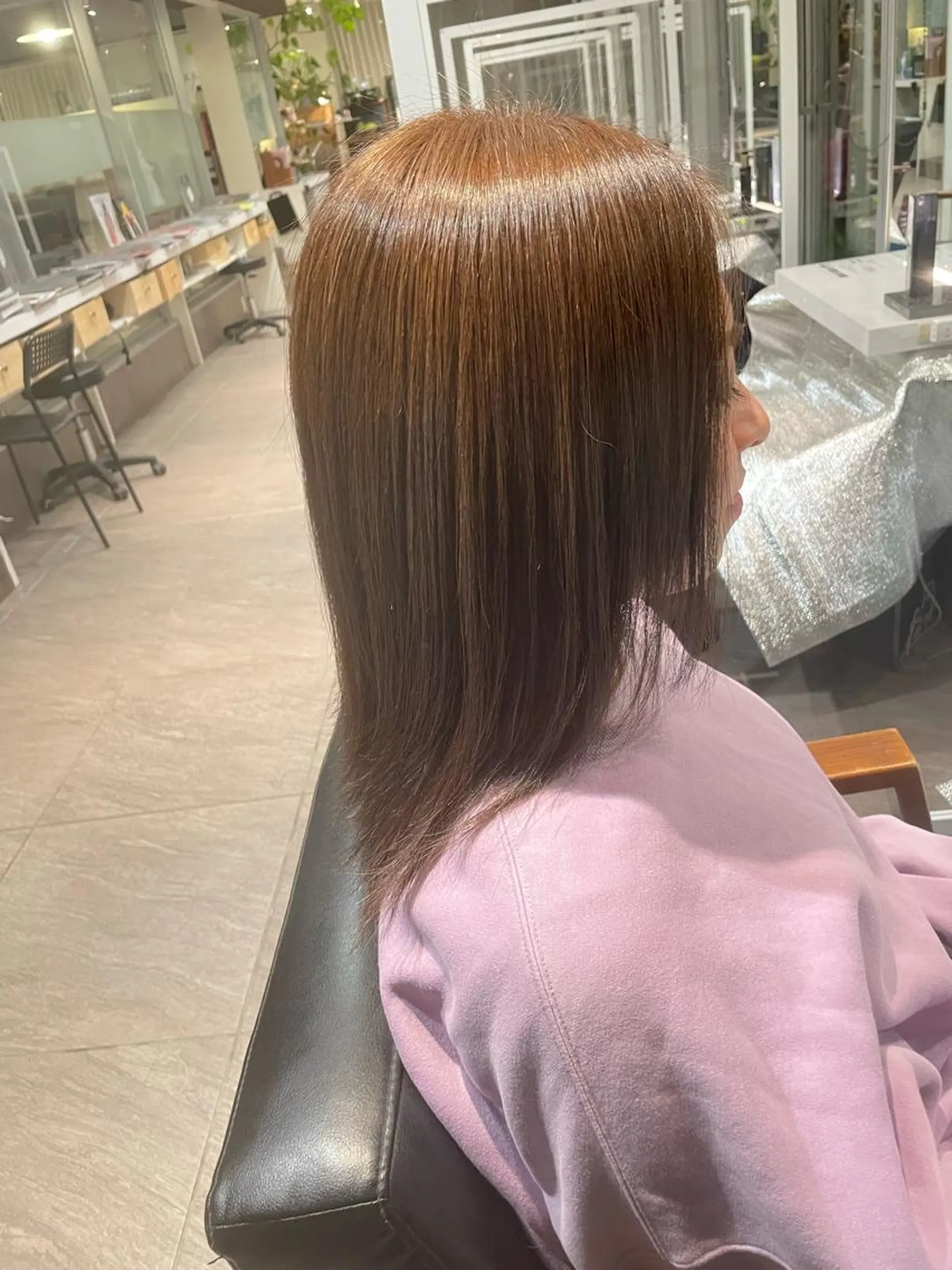 ミディアム カラー カット ヘアカラー トリートメント ヘアセット LOKAHI所属・かわいい顔まわり/髪 質改善カラー/小池祐のヘアスタイル
