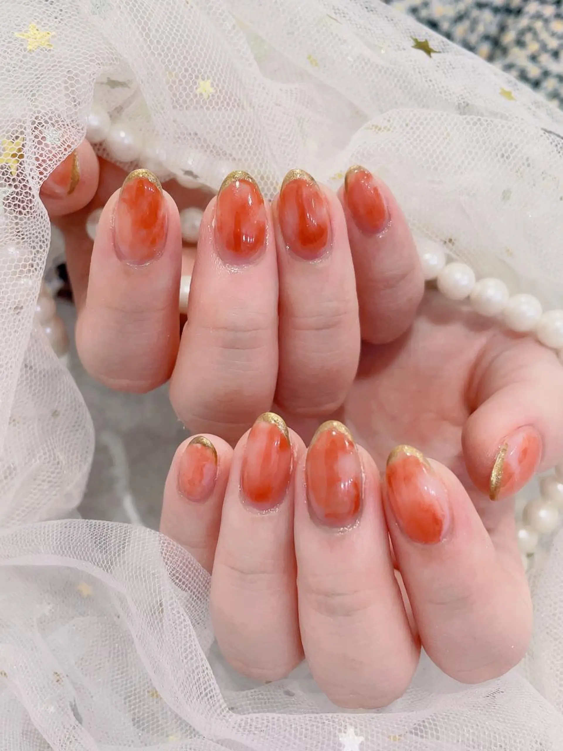 ミディアム ネイル アートネイル ハンドネイル cho nailのネイルデザイン