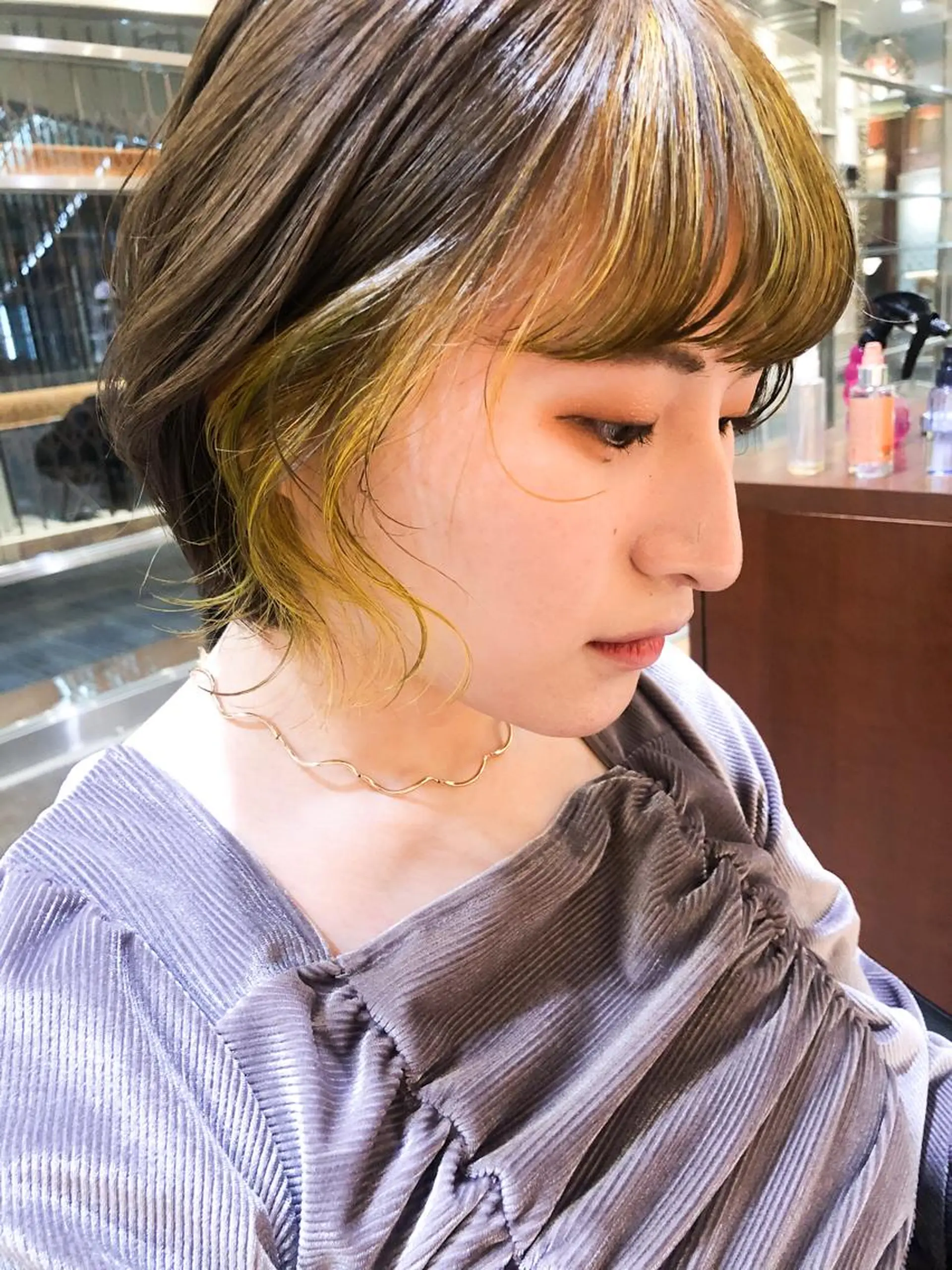 ミディアム デザイン／ナチュラル /綾華のヘアスタイル