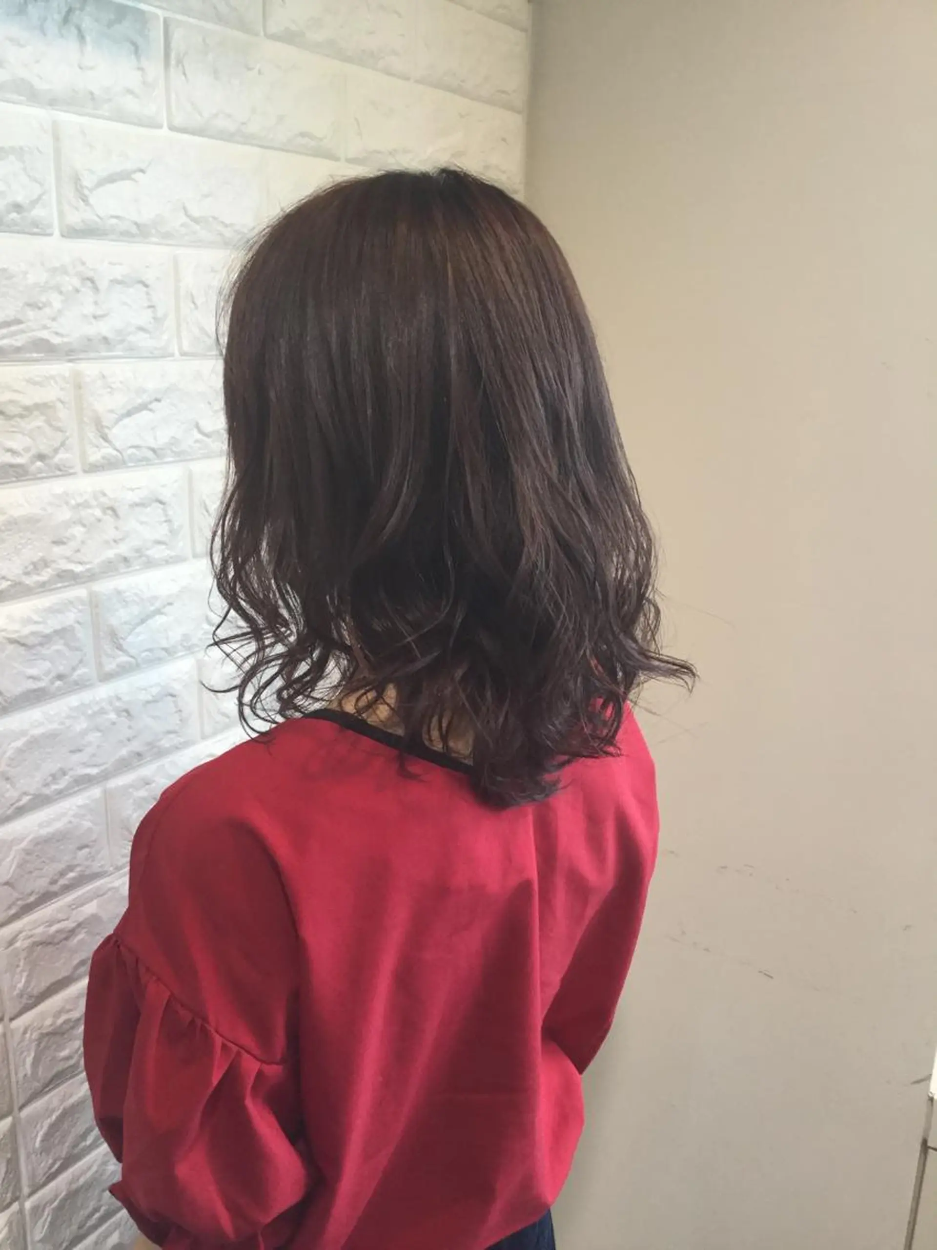 ミディアム カラー ヘアアレンジ カット ヘアカラー トリートメント 🌿‬ ܸAir 透明感🌱西村知佳のヘアスタイル