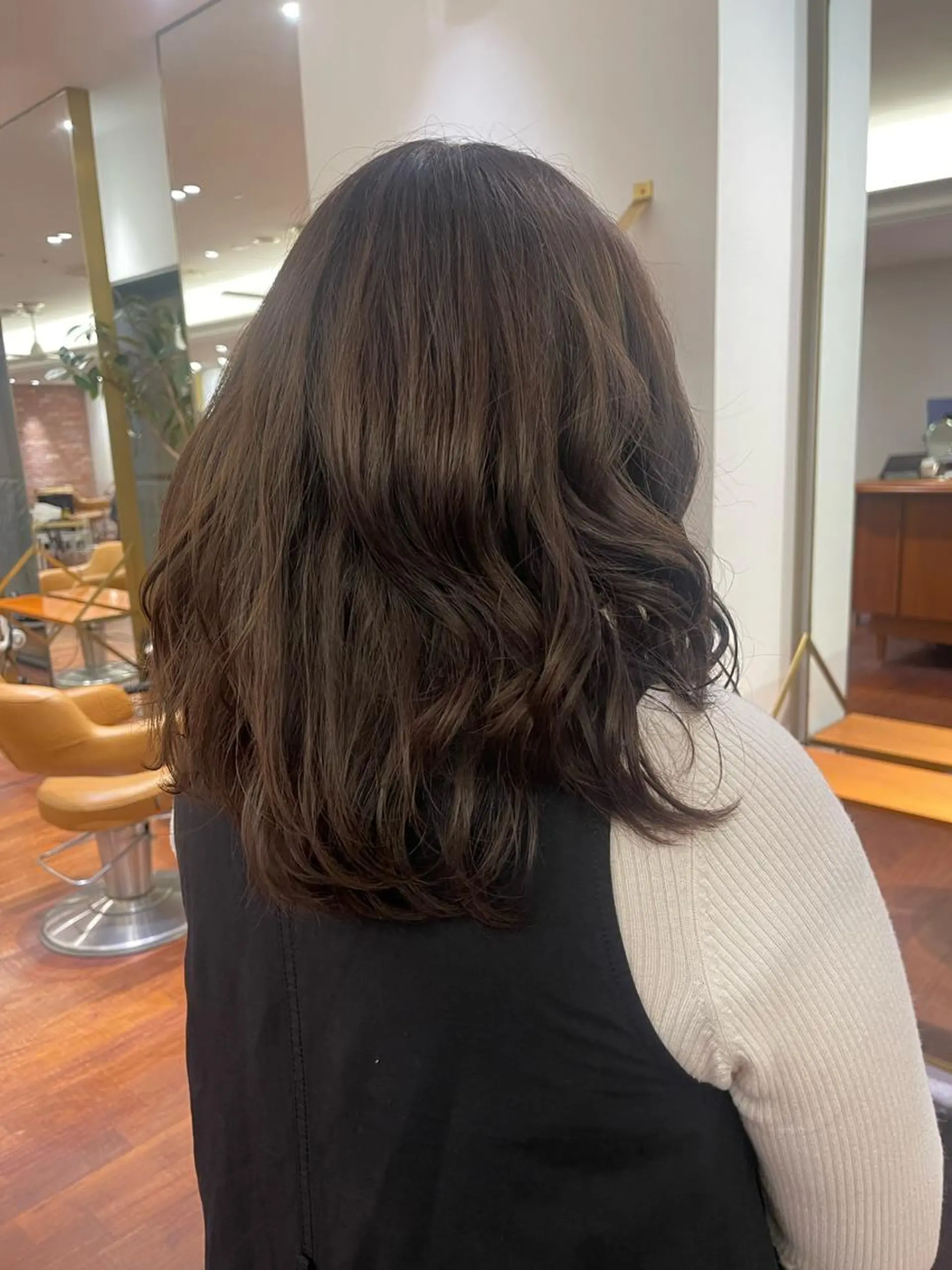 セミロング ヘアカラー 大前 斗夢/髪質改善 /艶感カラー/パーマのヘアスタイル