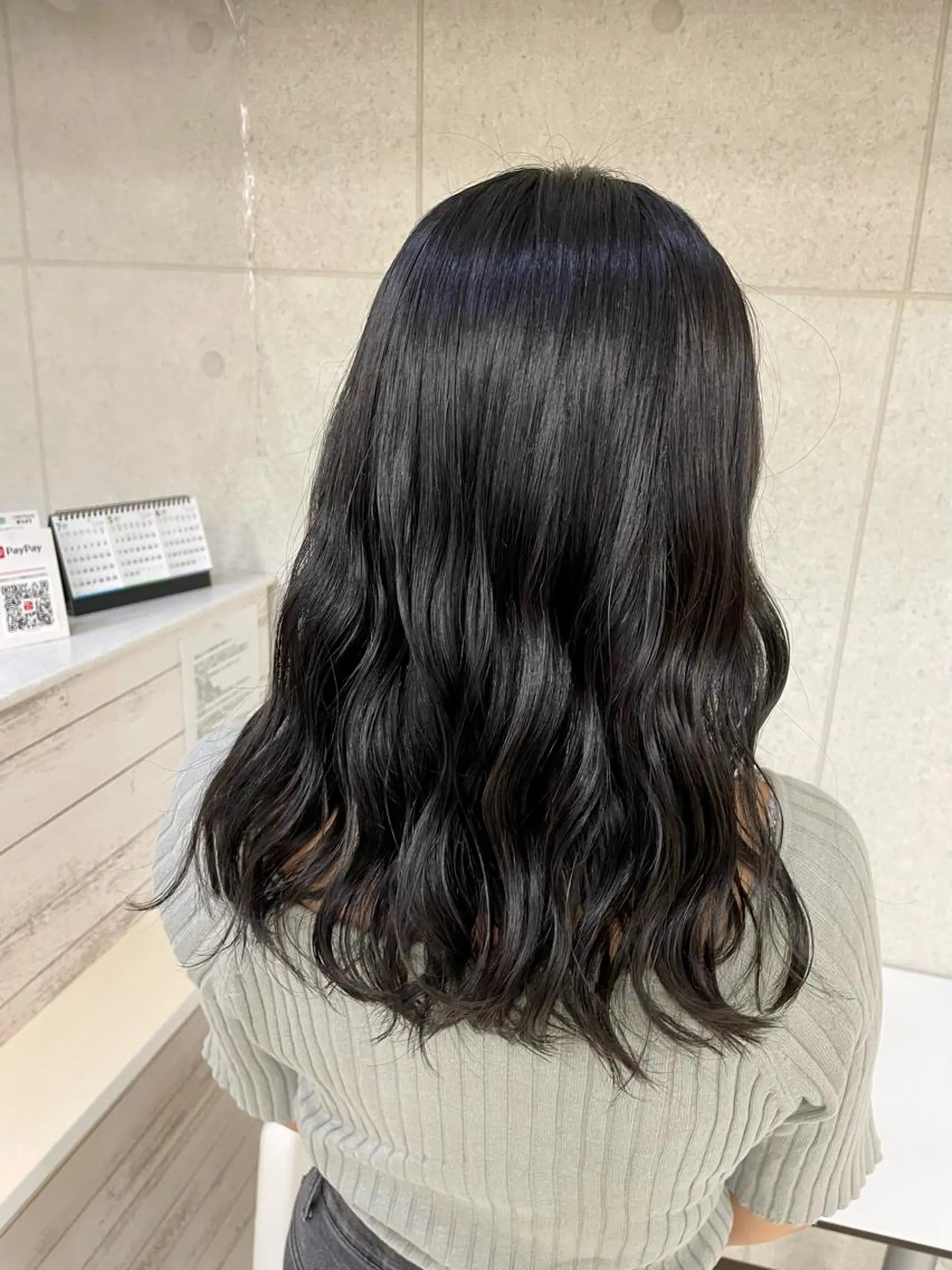 セミロング カラー 簡単スタイリングヘア 💫ﾖｺﾊｼのヘアスタイル
