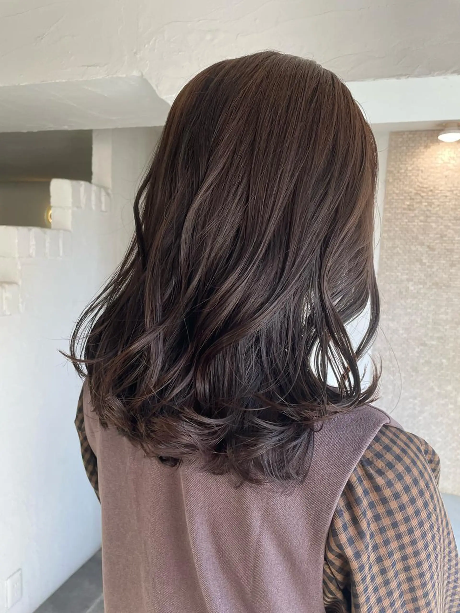 ミディアム カラー カット ヘアカラー トリートメント 平 ちひろのヘアスタイル