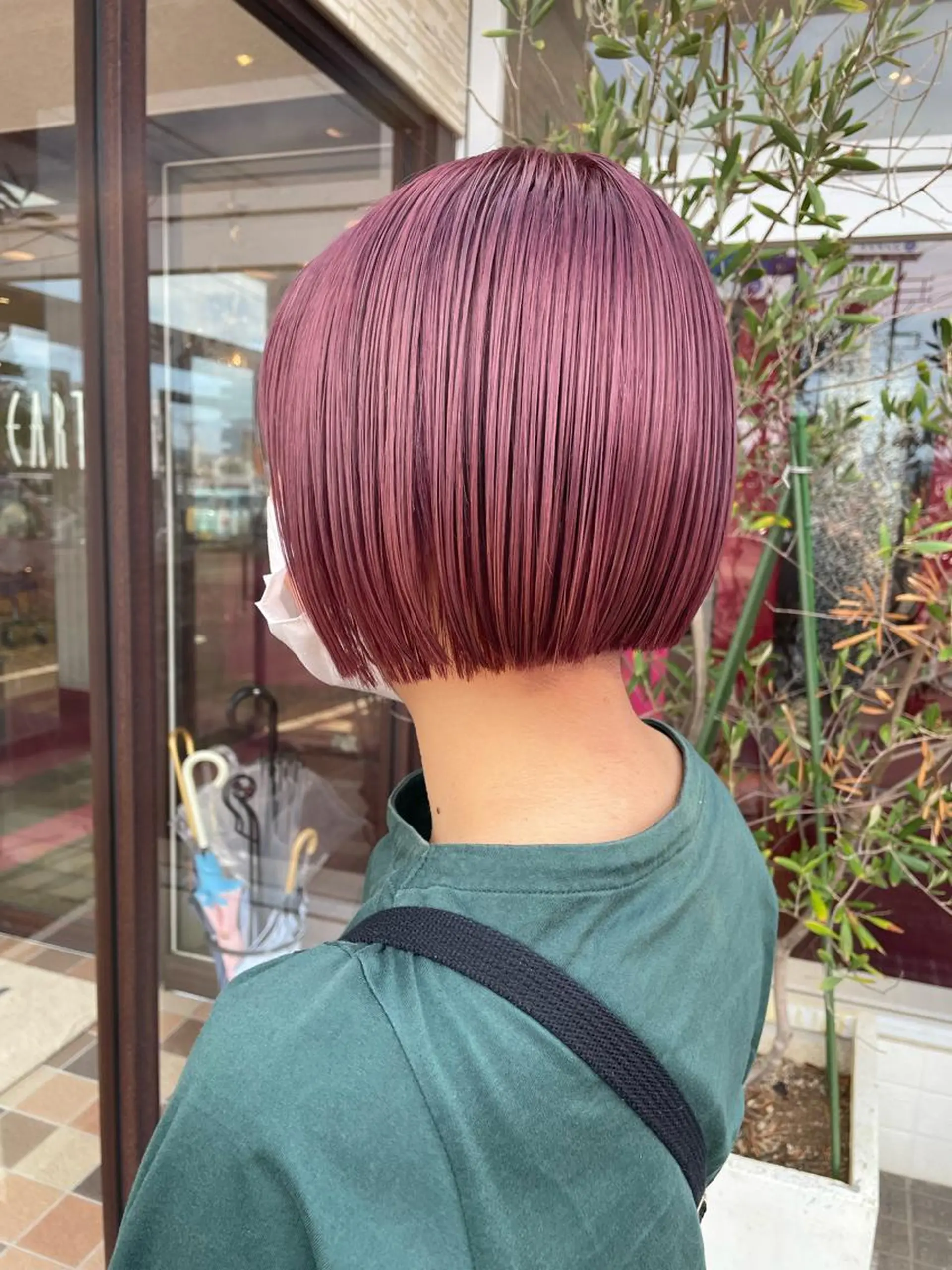 ショート カラー ヘアアレンジ ヘアカラー トリートメント EARTH長岡店🩵 石原莉穂のヘアスタイル