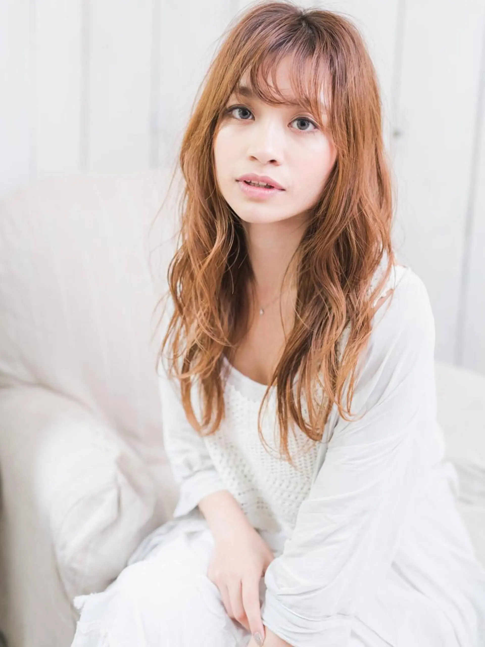 ロング カラー パーマ さかい なつみのヘアスタイル