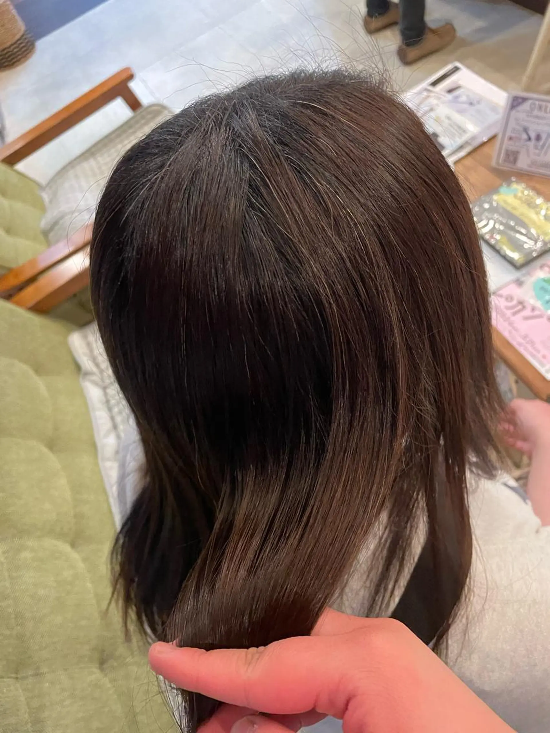 ロング 酸性ストレート 美容室 Jフィドルファドル所属・わきた かずなのヘアスタイル